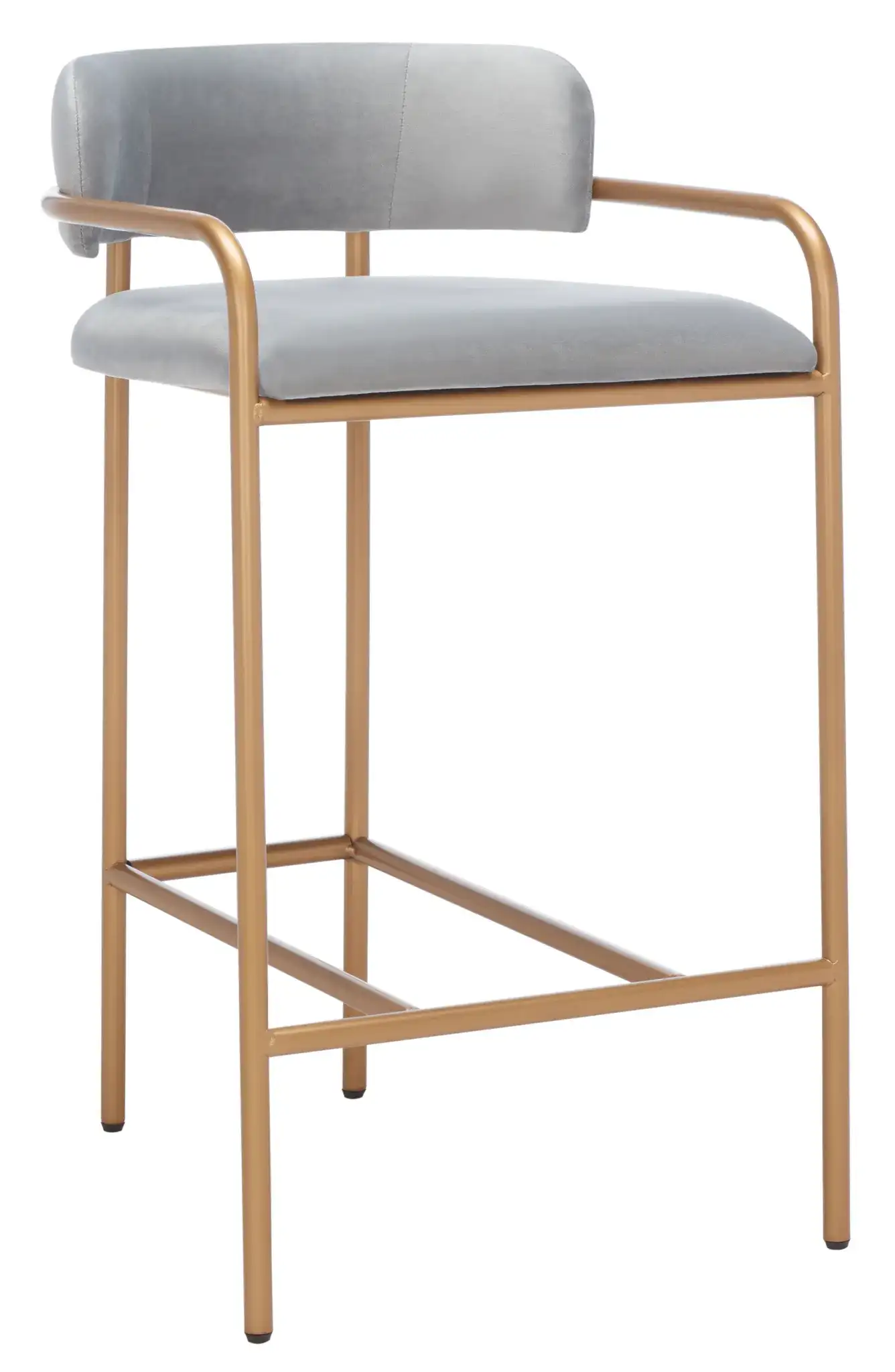 Camille Counter Stool in Dark Gray / Gold