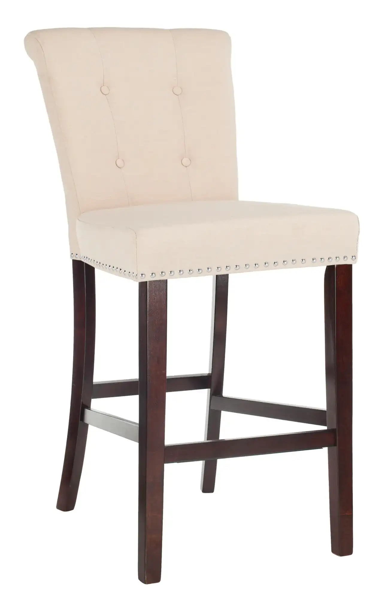 Beige / Chrome Ring / Espresso Leg