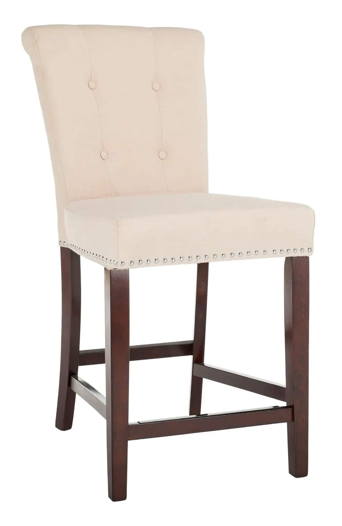 Beige / Chrome Ring / Espresso Legs