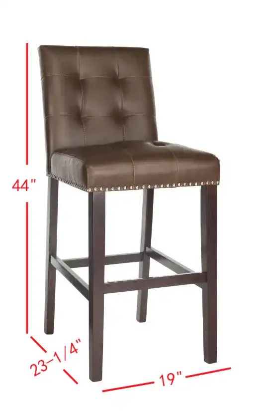Nikita Bar Stool (Set Of 2) in Brown / Espresso, detail view