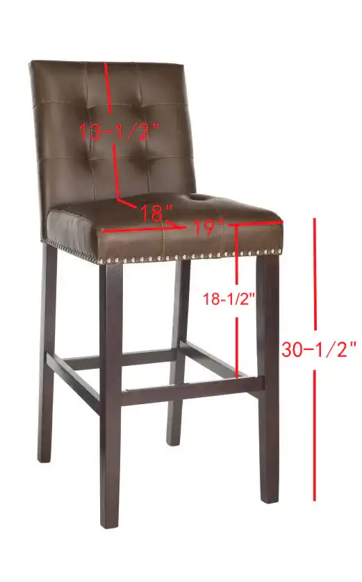 Nikita Bar Stool (Set Of 2) in Brown / Espresso, detail view