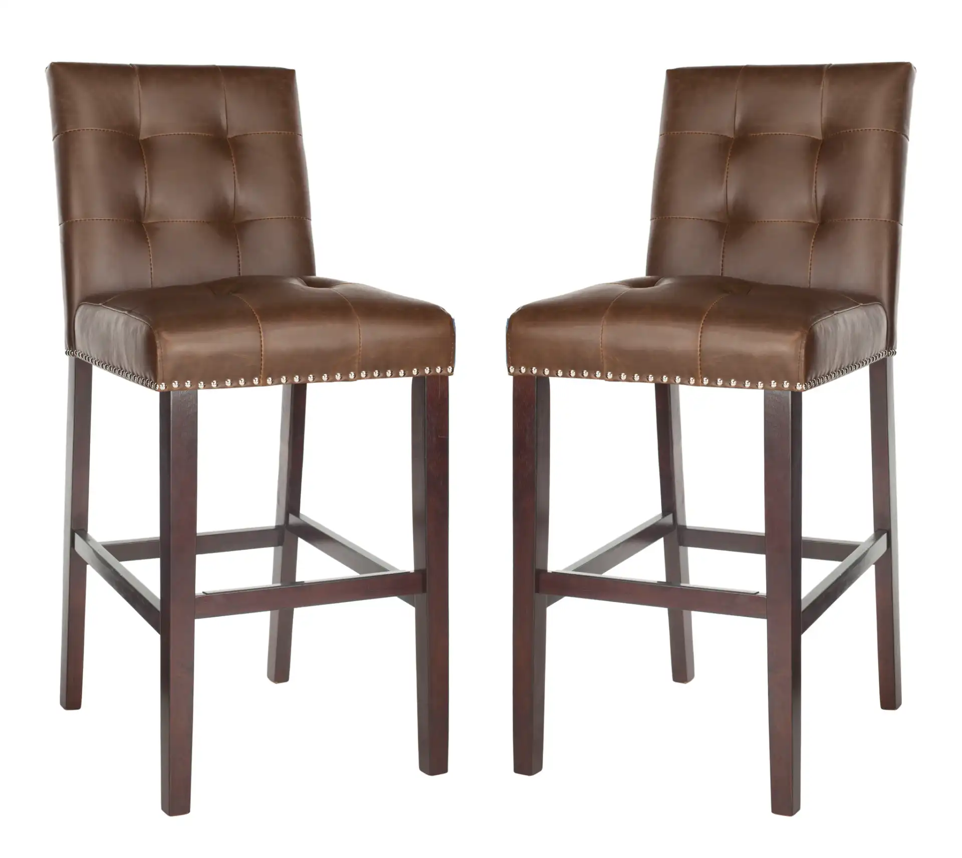 Nikita Bar Stool (Set Of 2) in Brown / Espresso