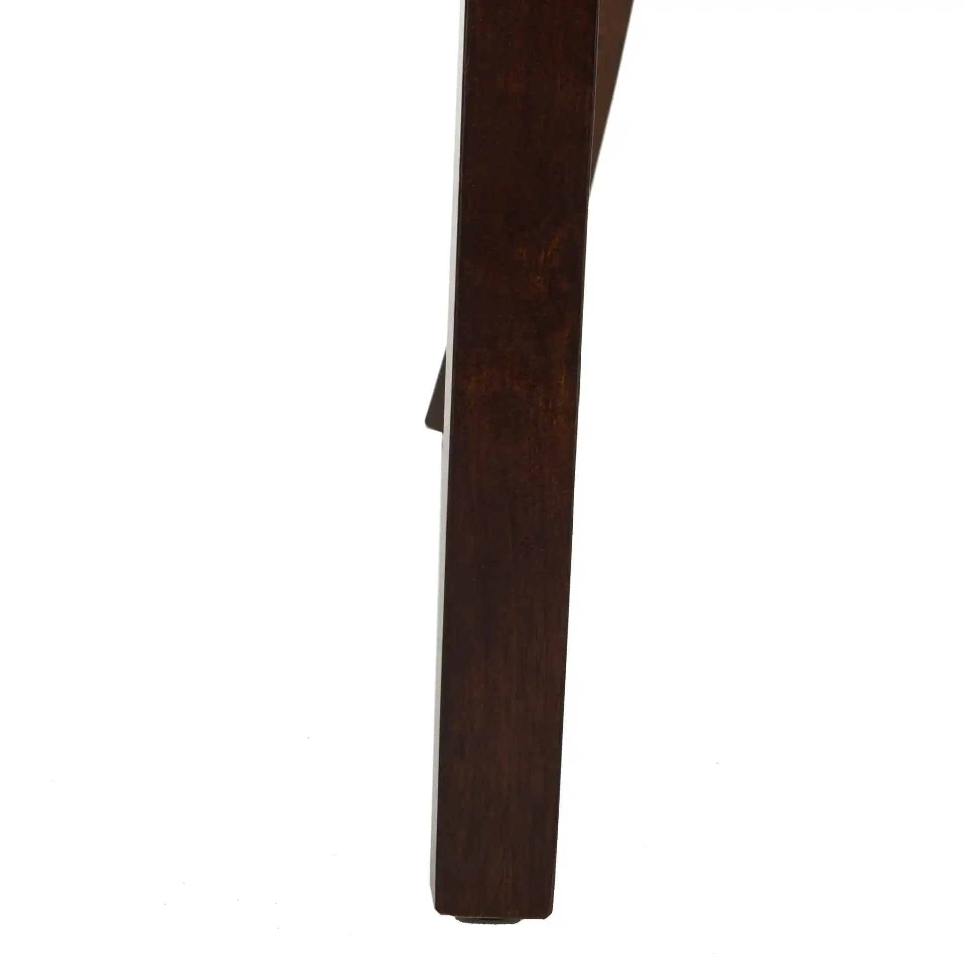Eleni Tufted Bar Stool (Set of 2) in Beige Linen / Chrome Ring / Espresso Leg, detail view