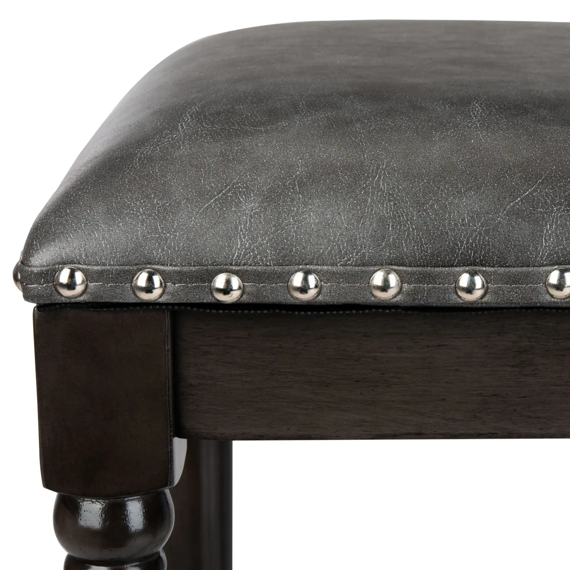 Preston Bar Stool (Set of 2) in Gray Linen / Gray Walnut / Copper Nh in a styled room