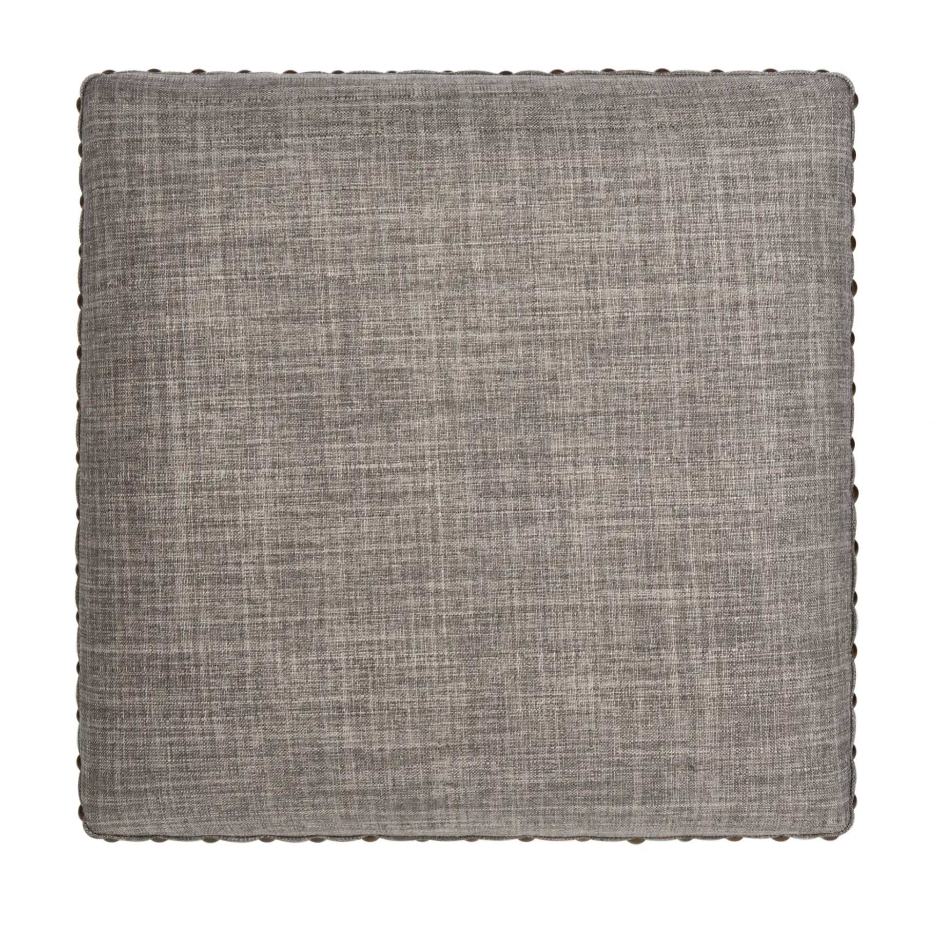 Preston Counter Stool (Set of 2) in Gray Linen / Gray Walnut / Copper Nh, detail view