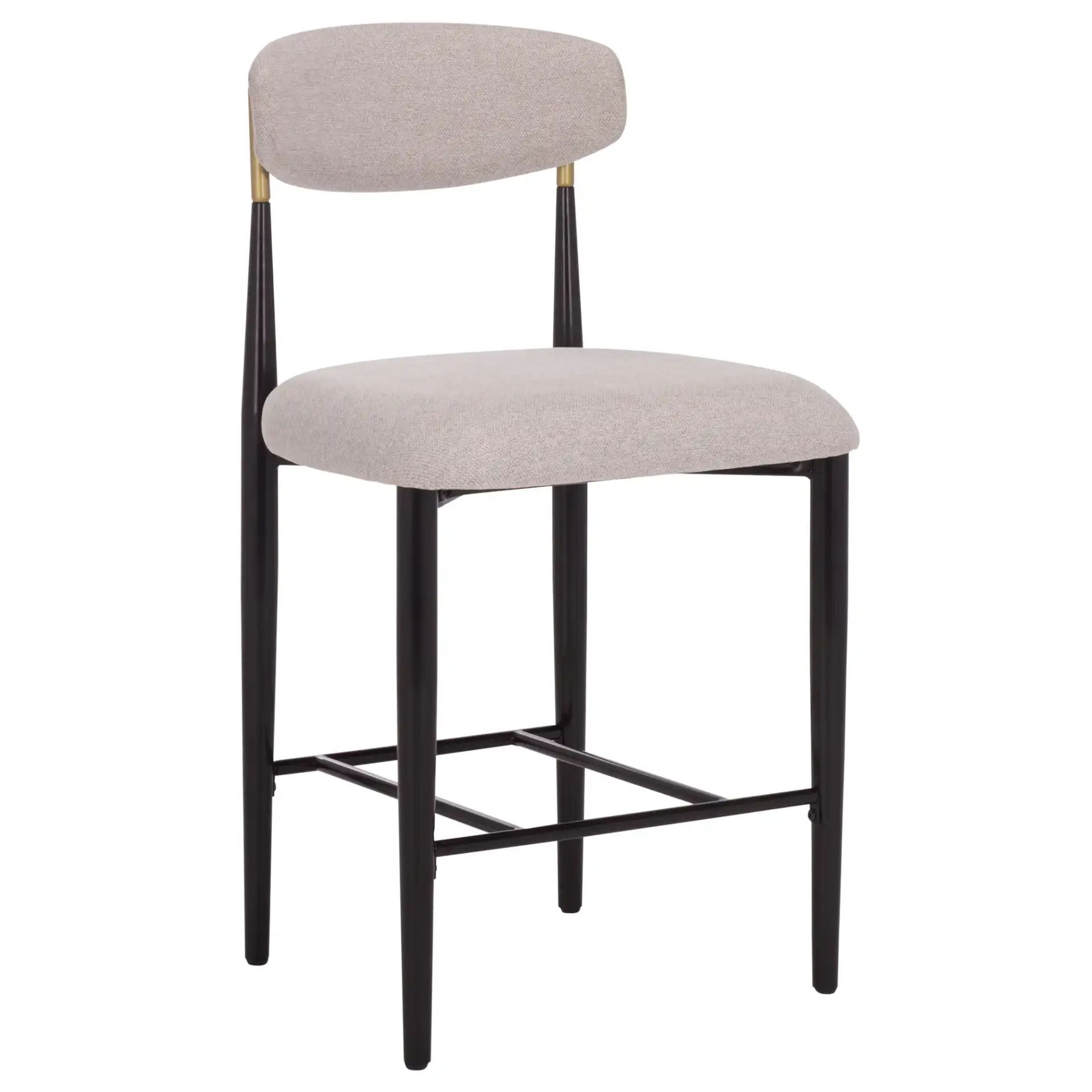 Covelle Counter Stool (Set of 2) in Black Gold / Dove Gray