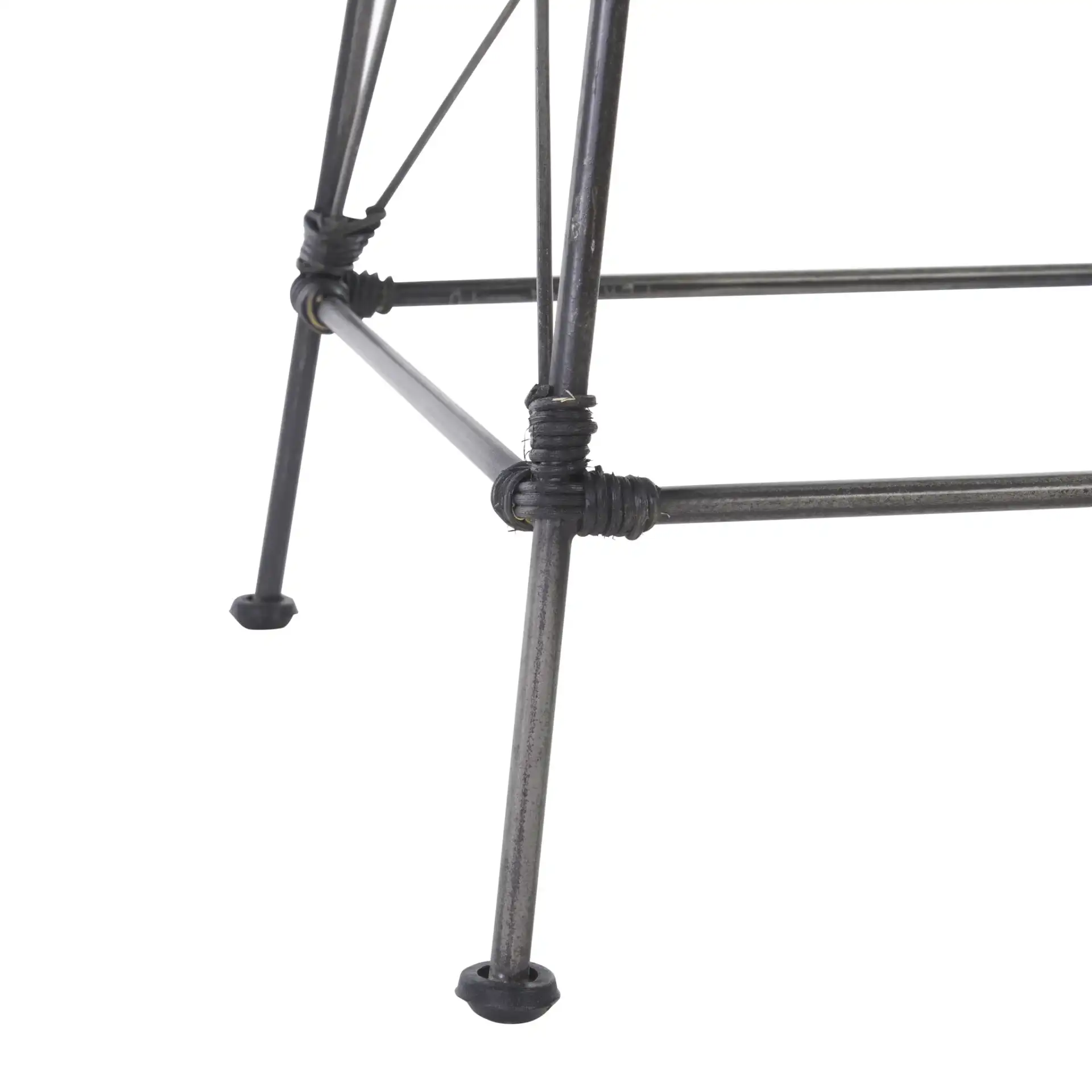 Minerva Weaved Counter Stool (Set of 2) in Black, detail view