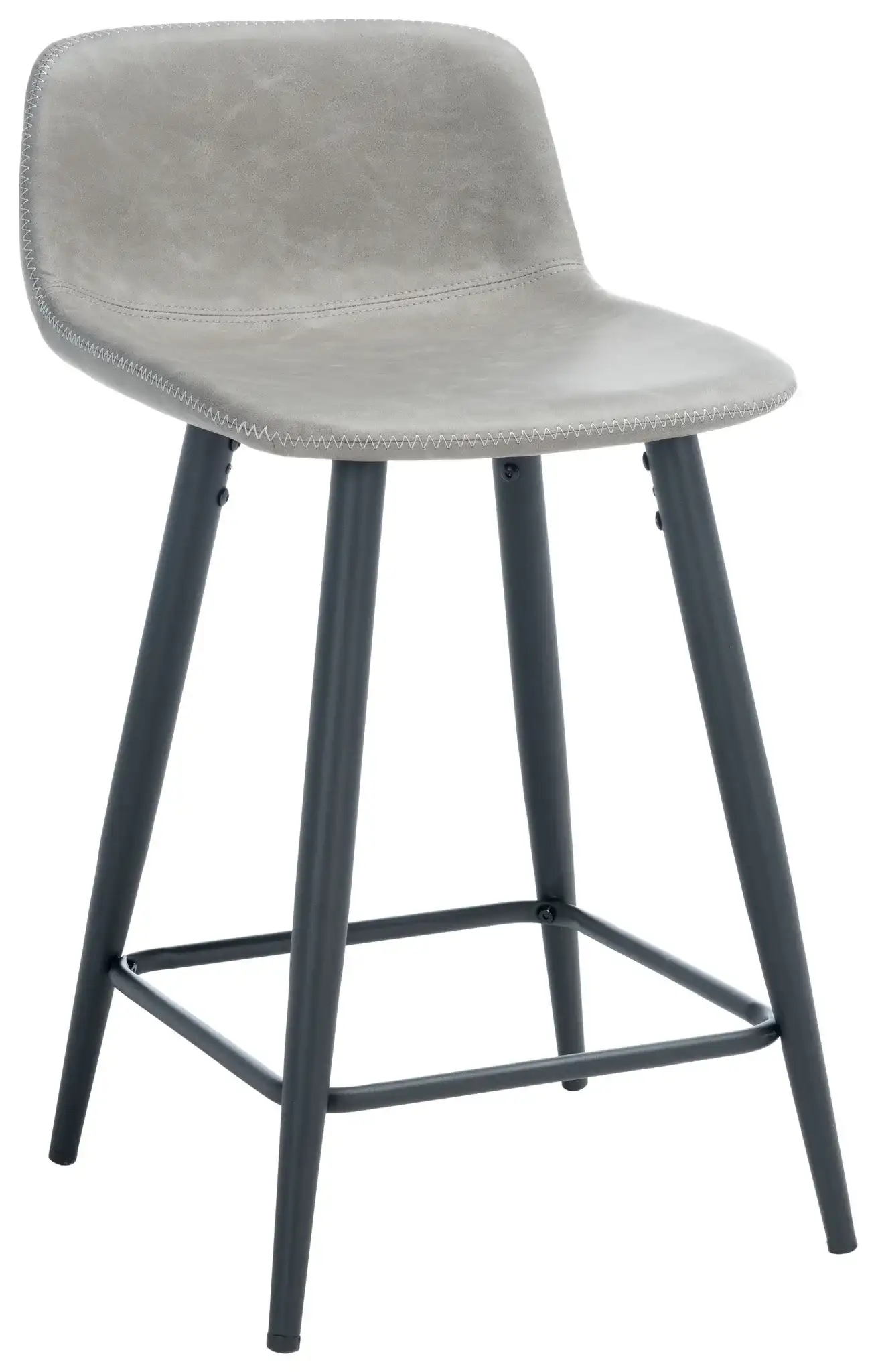 Asena Counter Stool in Gray / Black, detail view