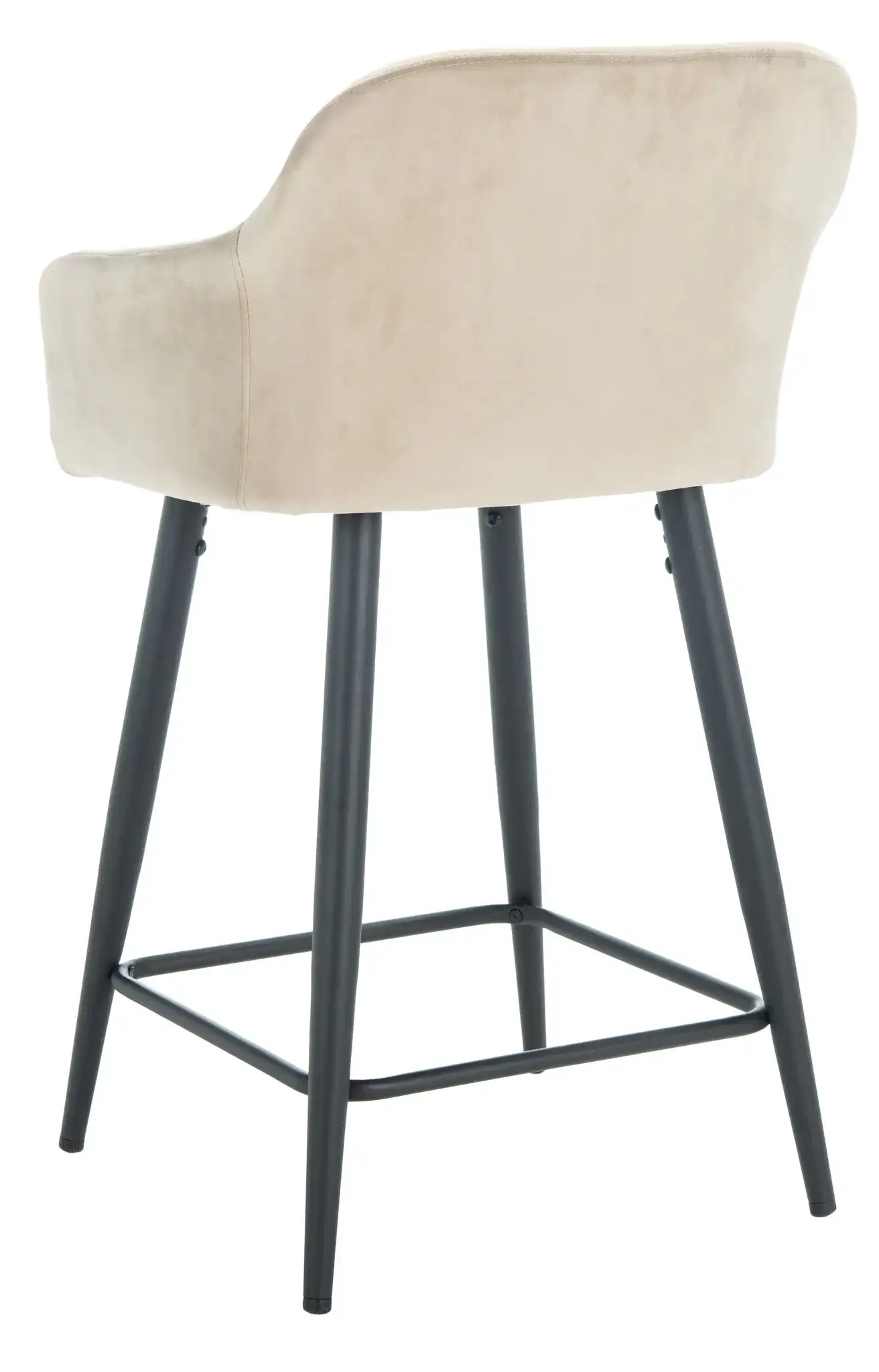 Cataleya Counter Stool in Taupe / Black, detail view