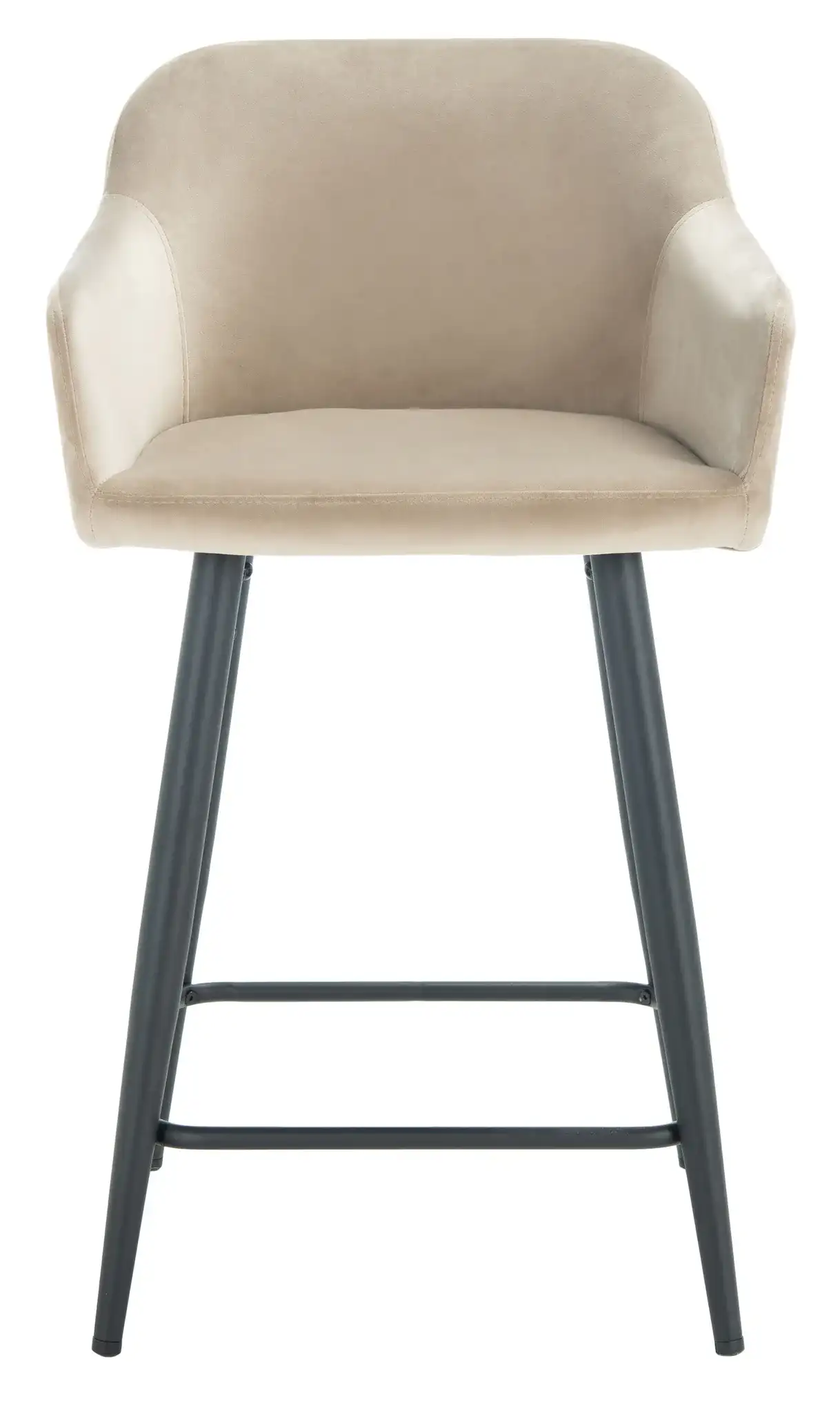 Cataleya Counter Stool in Taupe / Black, detail view