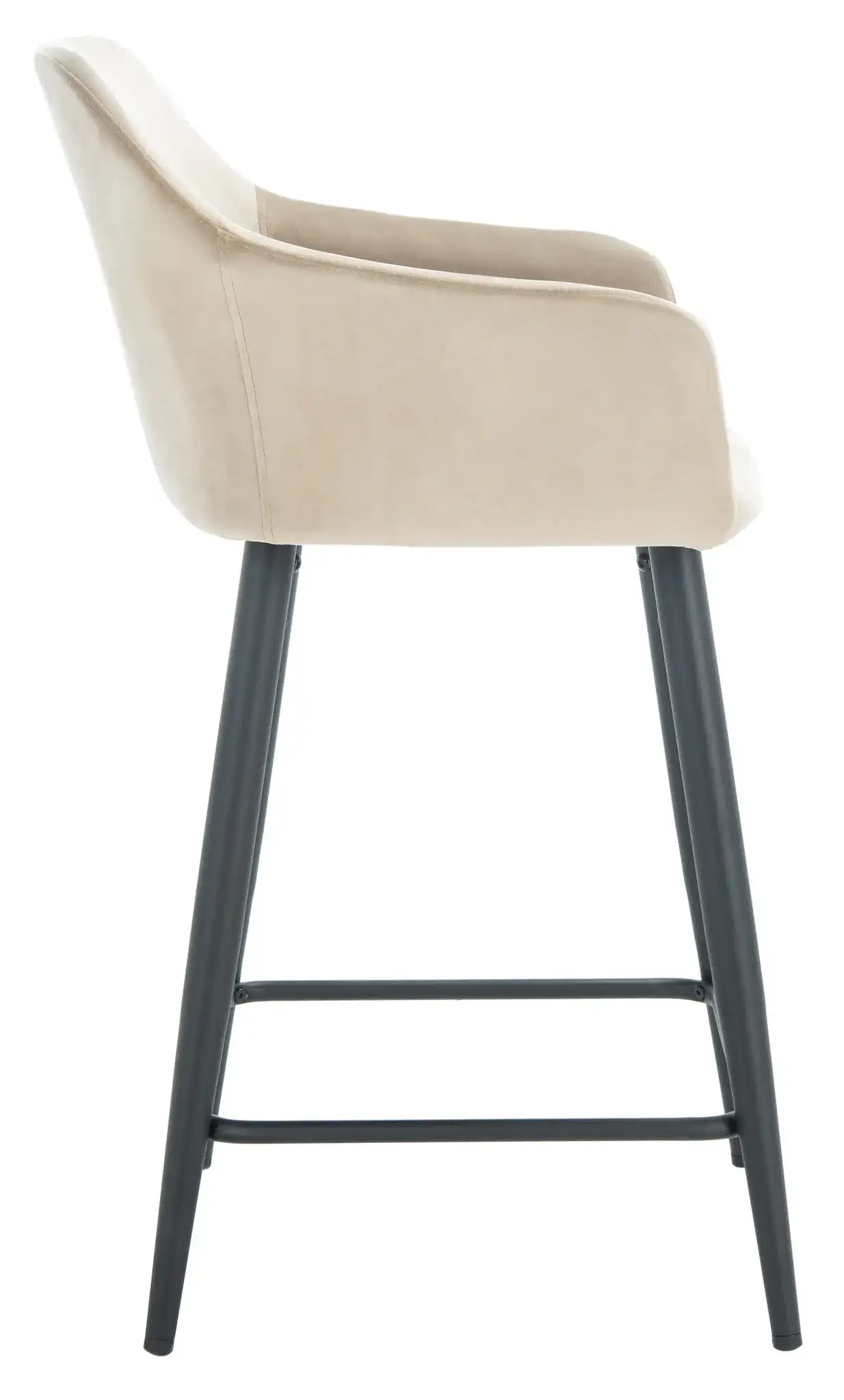 Cataleya Counter Stool in Taupe / Black