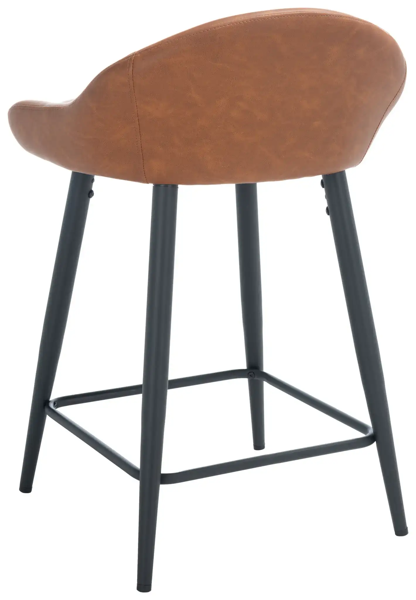 Anson Counter Stool in Cigar / Black, detail view