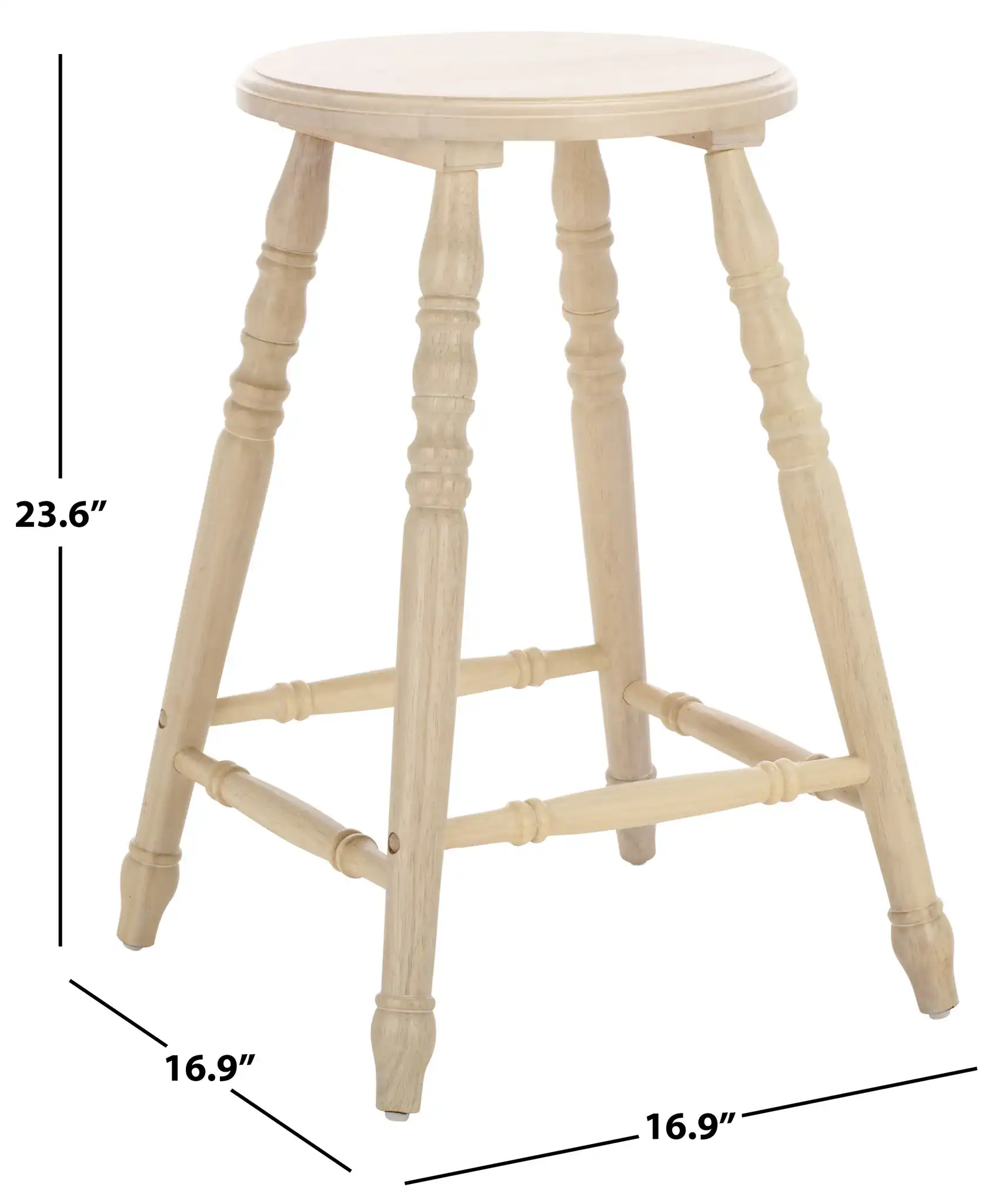 Sidiko 24" Counter Stool (Set of 2) in Matte Black, detail view