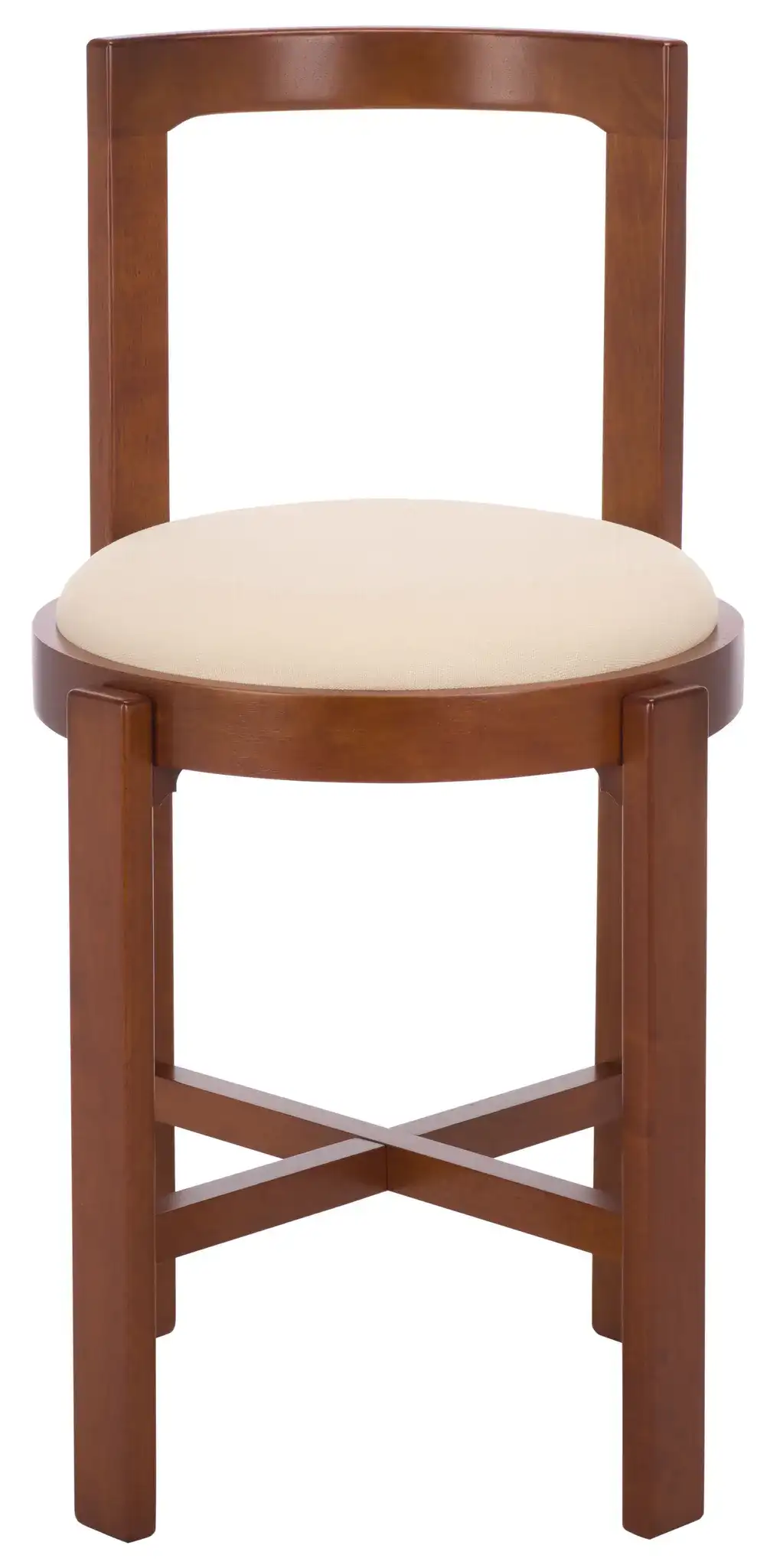 Estes Round Counter Stool in White / Black
