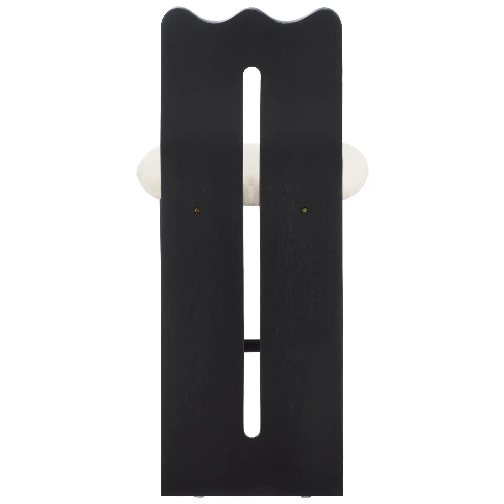 Kieran Counter Stool in Cream / Black, detail view