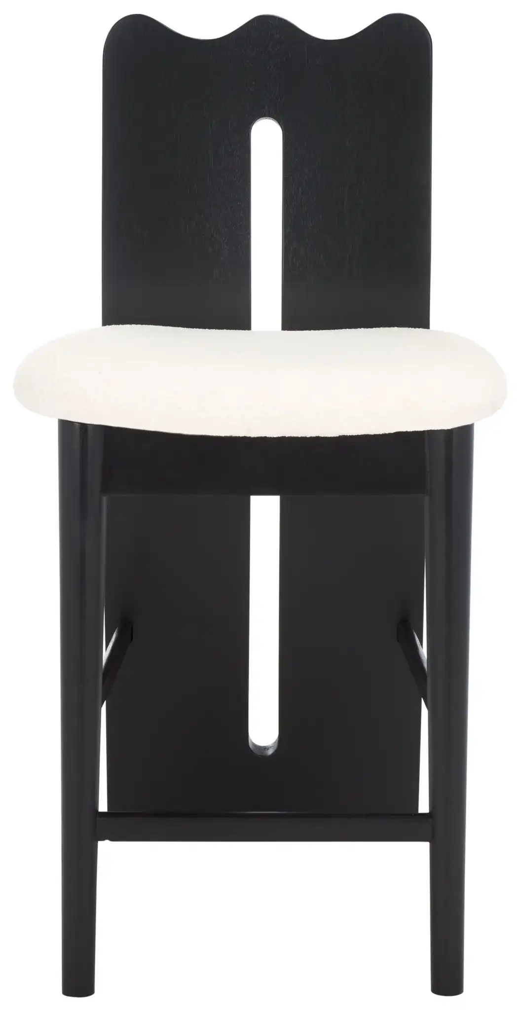 Kieran Counter Stool in Cream / Black, detail view