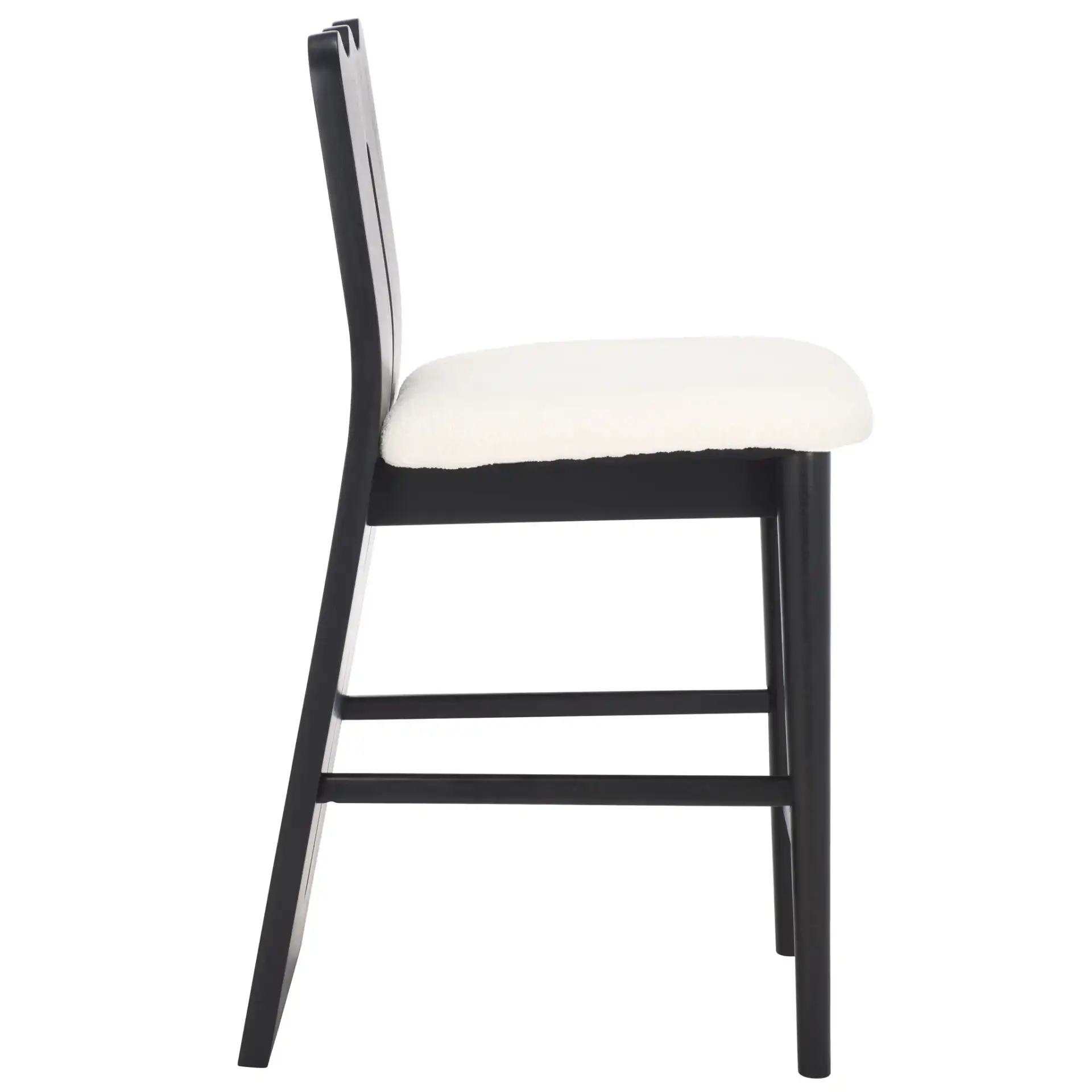 Kieran Counter Stool in Cream / Black, detail view