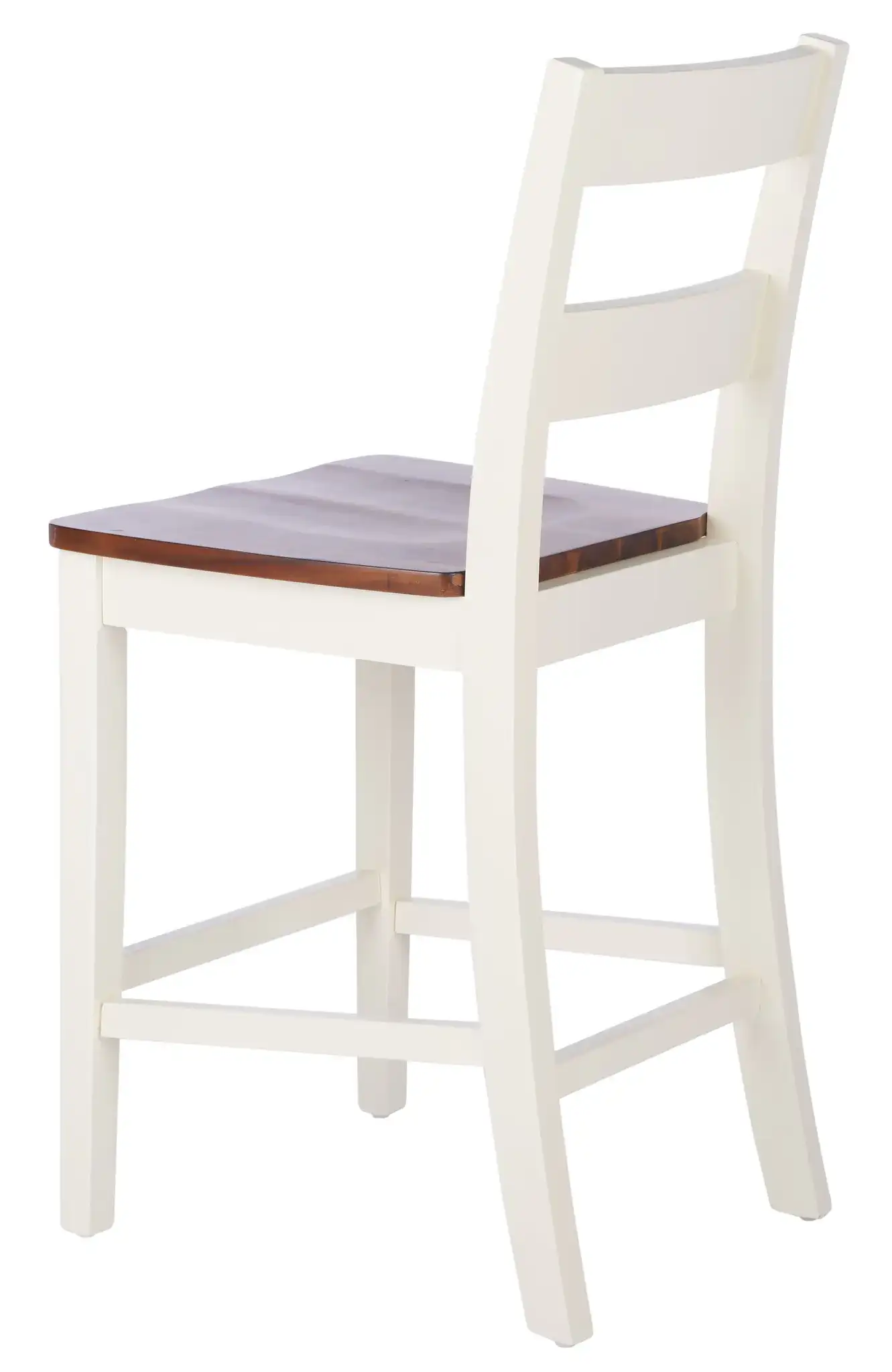 Yuri Counter Stool (Set of 2) in White / Natural, detail view