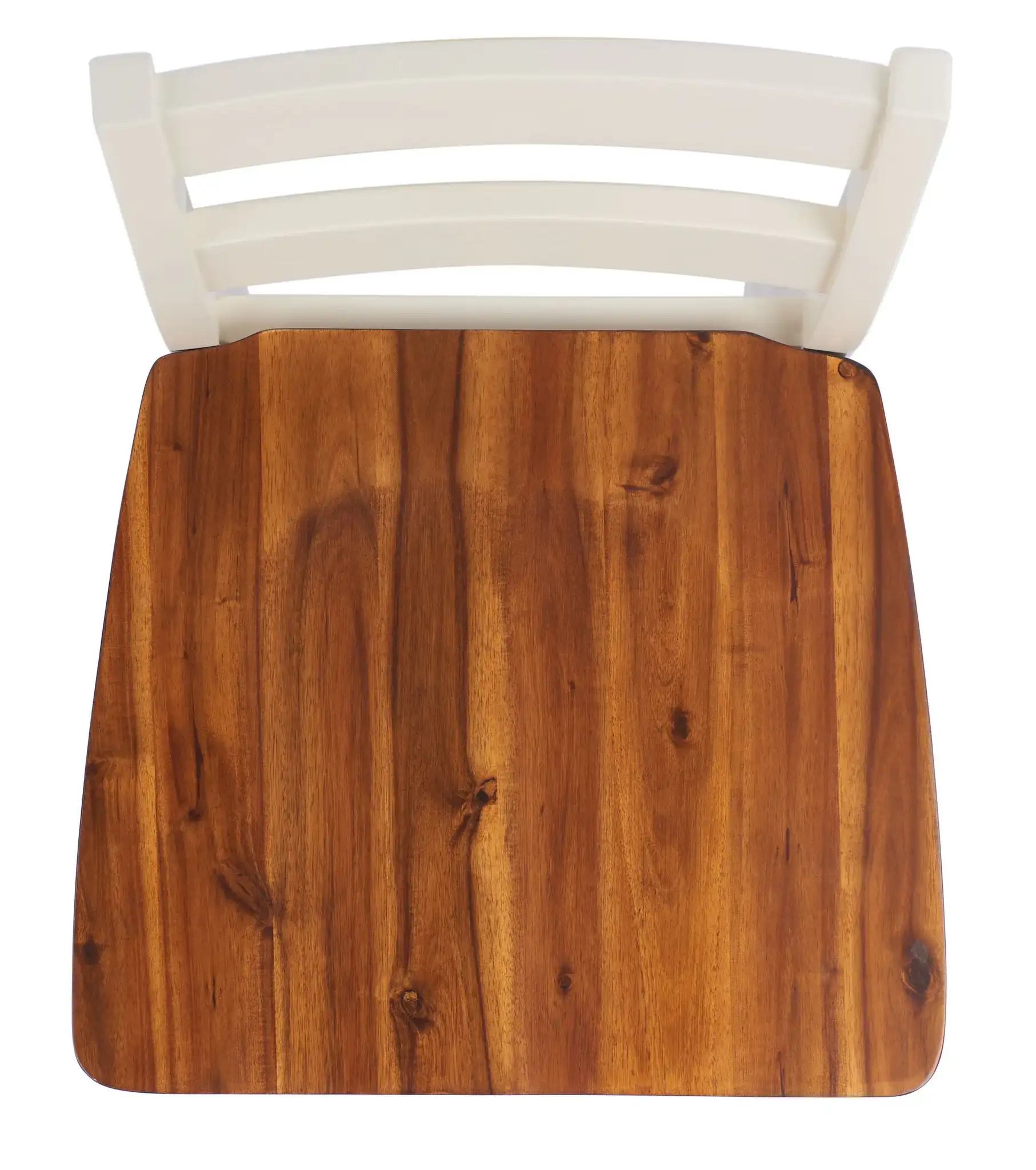 Yuri Counter Stool (Set of 2) in White / Natural, detail view