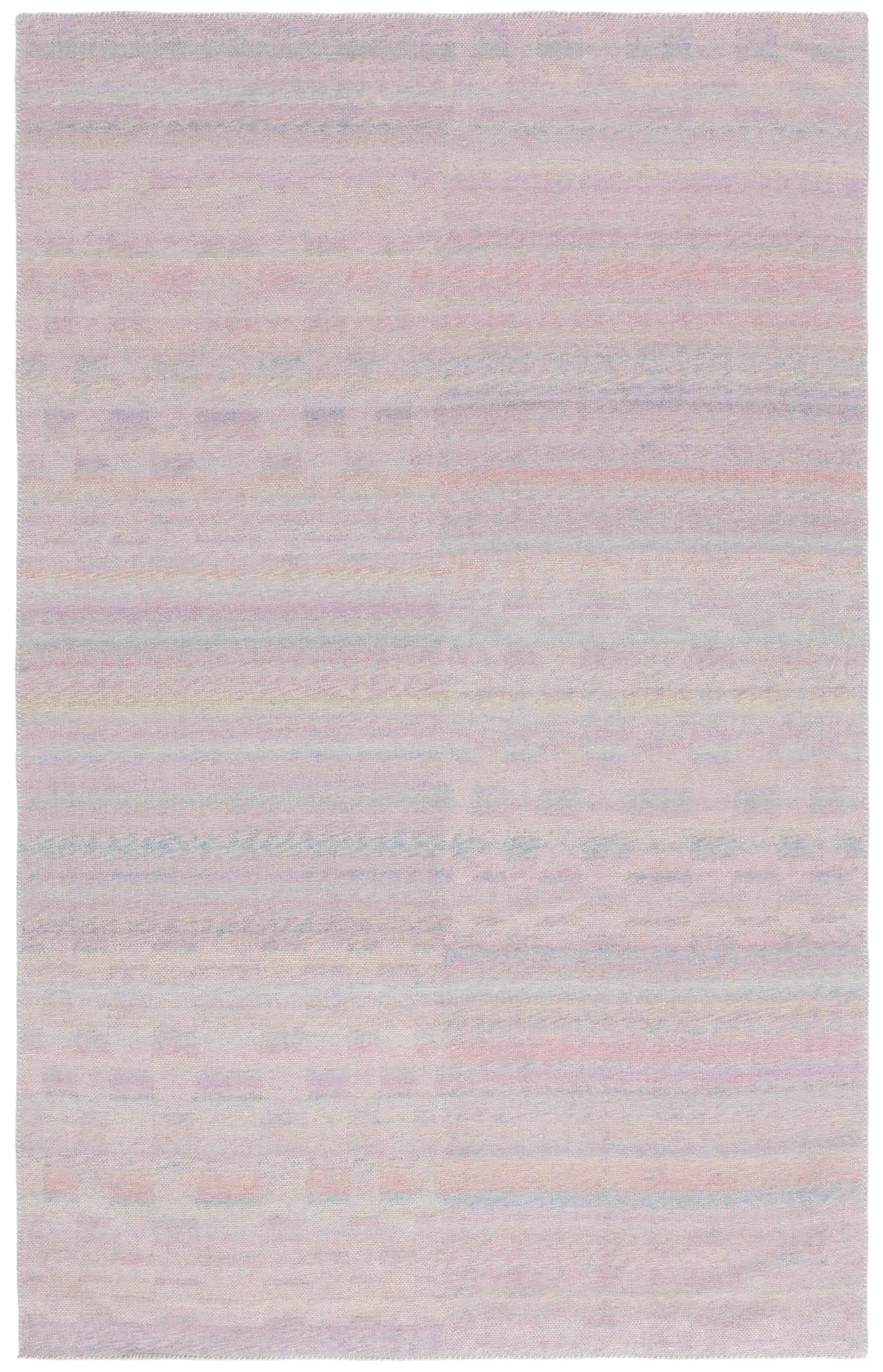 Cabo Checkered Stripe Rug in Pink / Blue