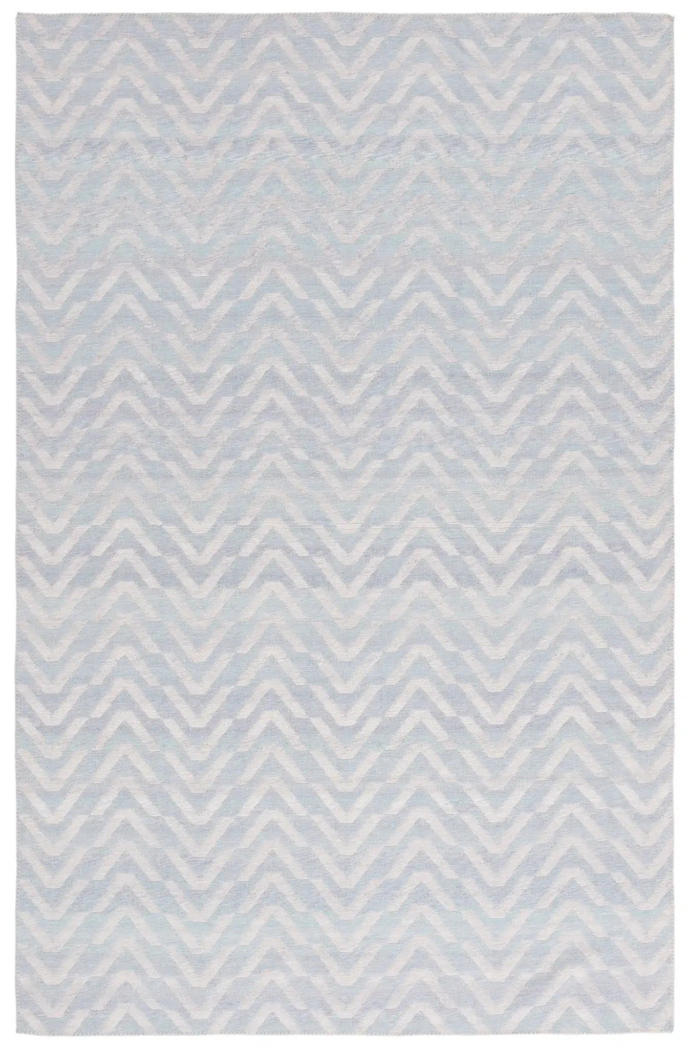 Cabo Chevron Rug in Light Blue / Beige