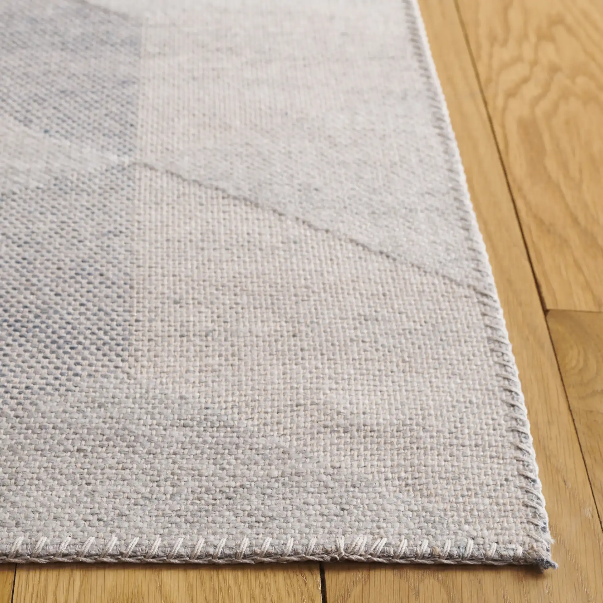Cabo Cube Rug in Beige / Light Gray in a styled room