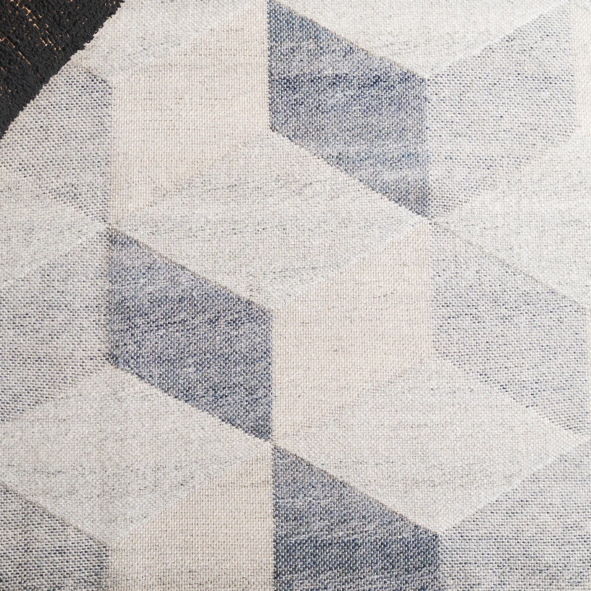Cabo Cube Rug in Beige / Light Gray in a styled room