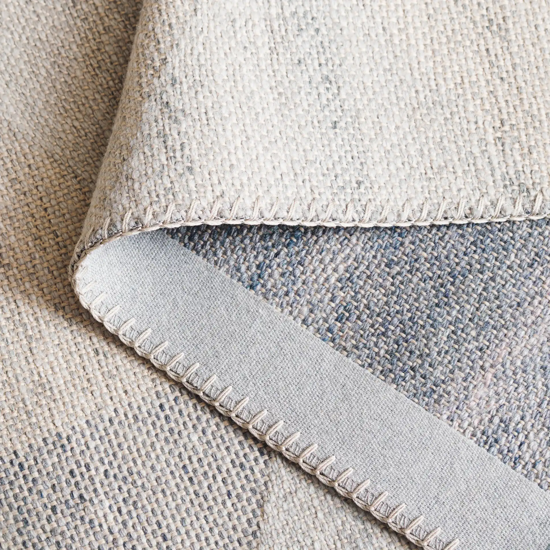 Cabo Cube Rug in Beige / Light Gray in a styled room