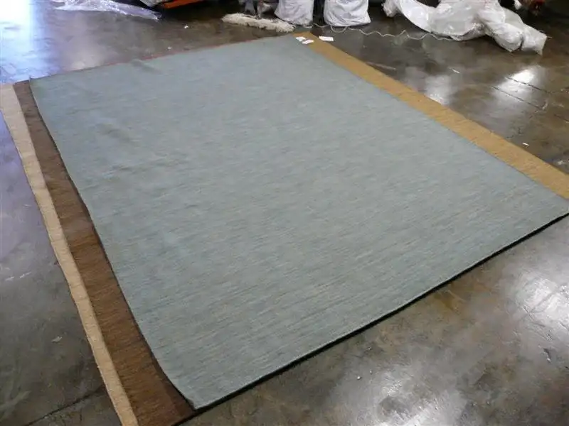 Cape Cod Striated Solid Wool Rug in Steel