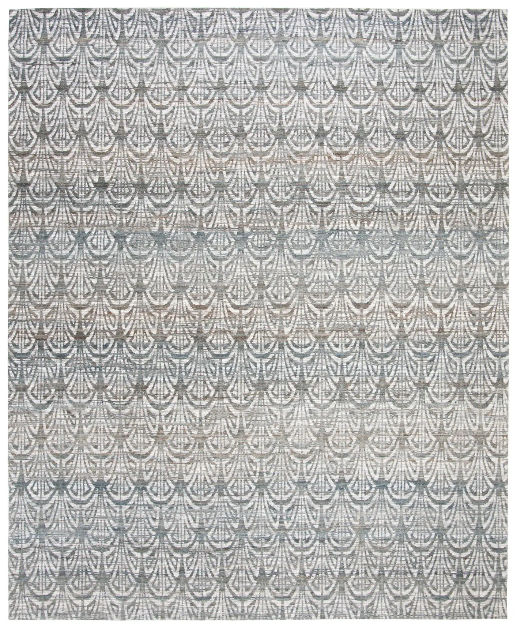 Cape Cod Scallop Hand-Woven Rug in Natural / Multicolor