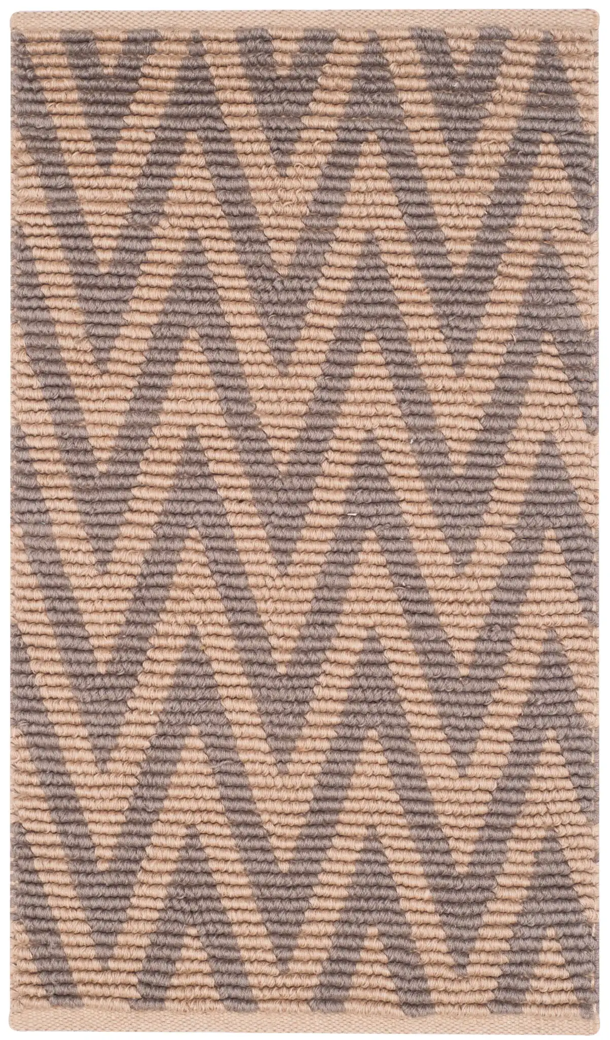 Cape Cod Zigzag Hand-Woven Rug in Natural / Gray
