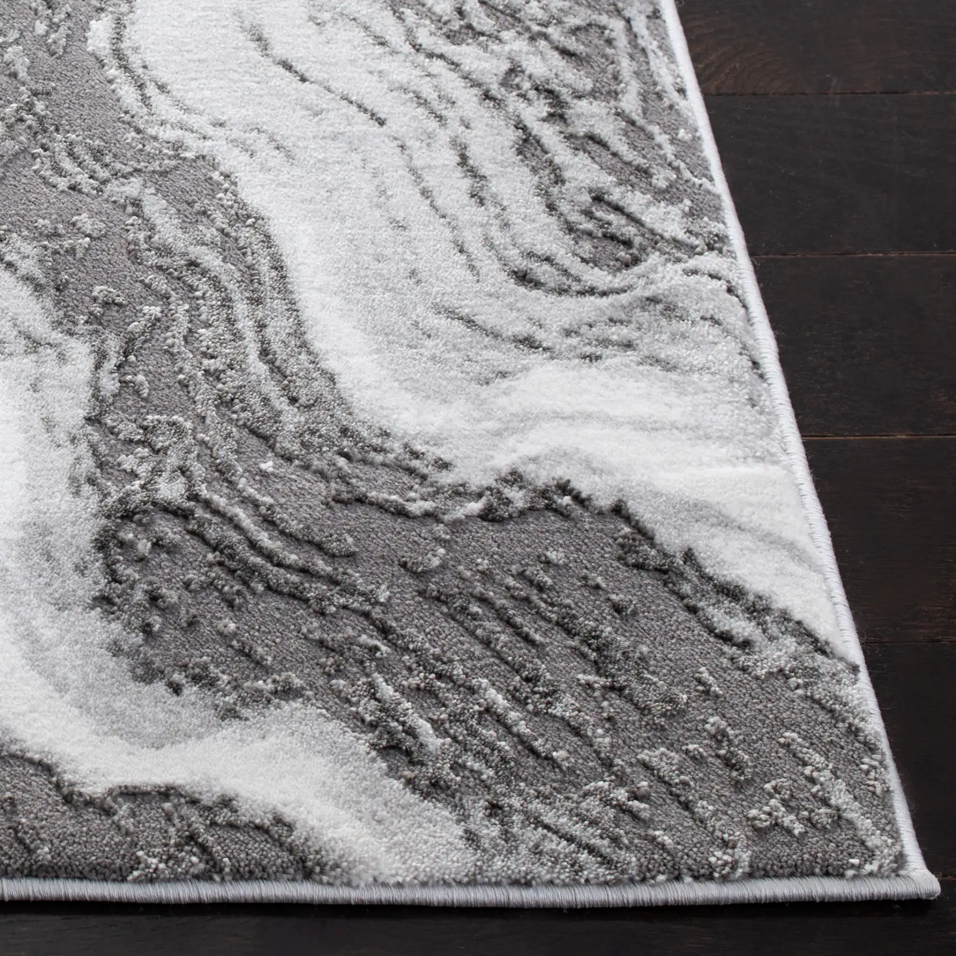 Craft Marbled Stone Rug in Light Gray / Gray in a styled room