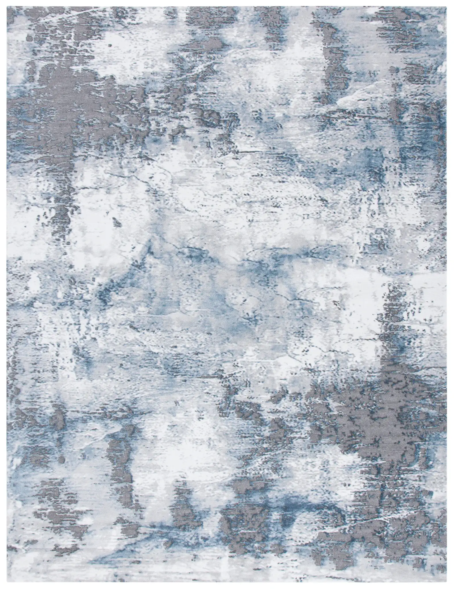 Craft Abstract Rug in Blue / Gray