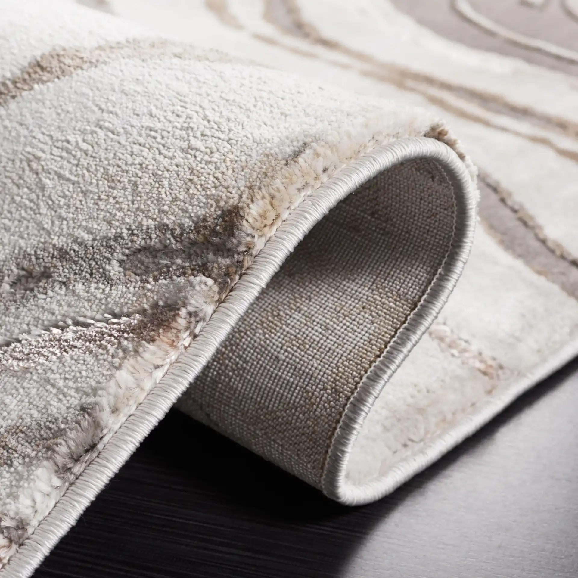 Craft Marble Stream Rug in Gray / Beige in a styled room