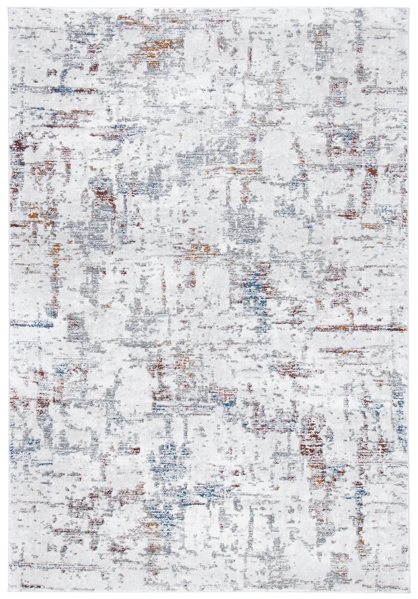 Craft Distressed Abstract Rug in Gray / Gold