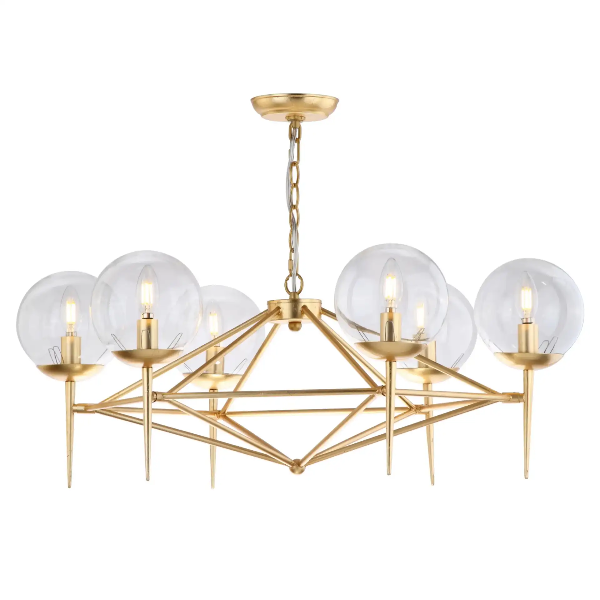 Greyor Six-Light Chandelier in Gold