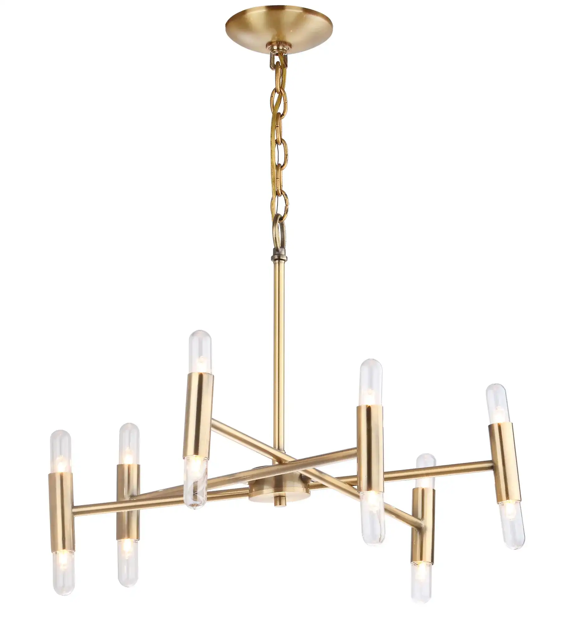 Gale Twelve-Light Chandelier in Gold
