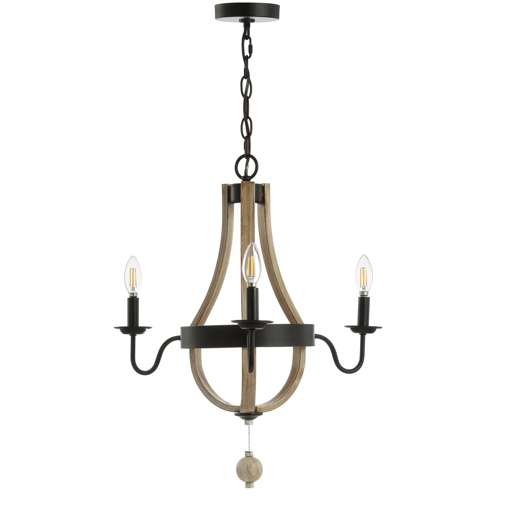 Kamari Three-Light 23" Pendant in Assorted, detail view
