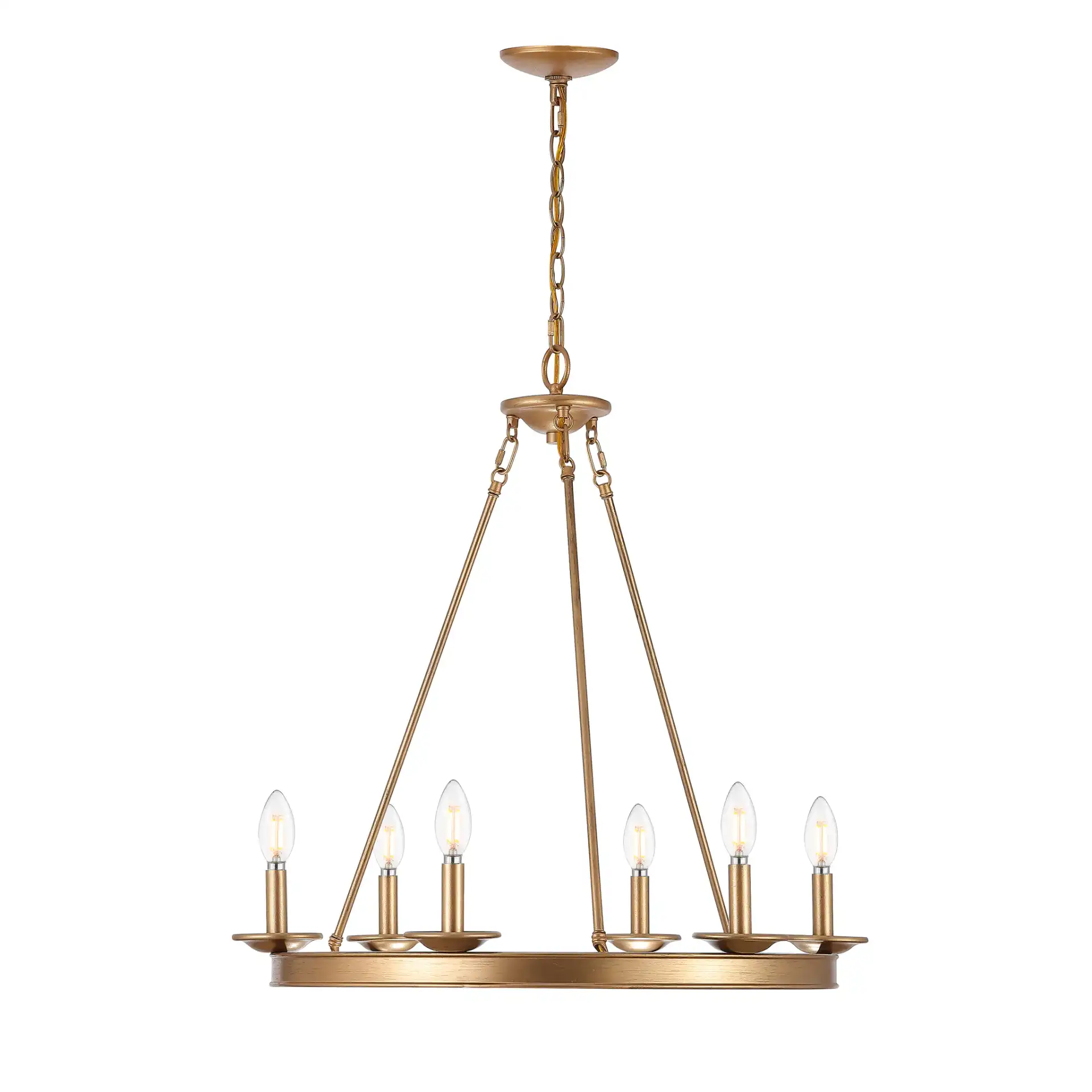 Joris Six-Light Chandelier in Gold