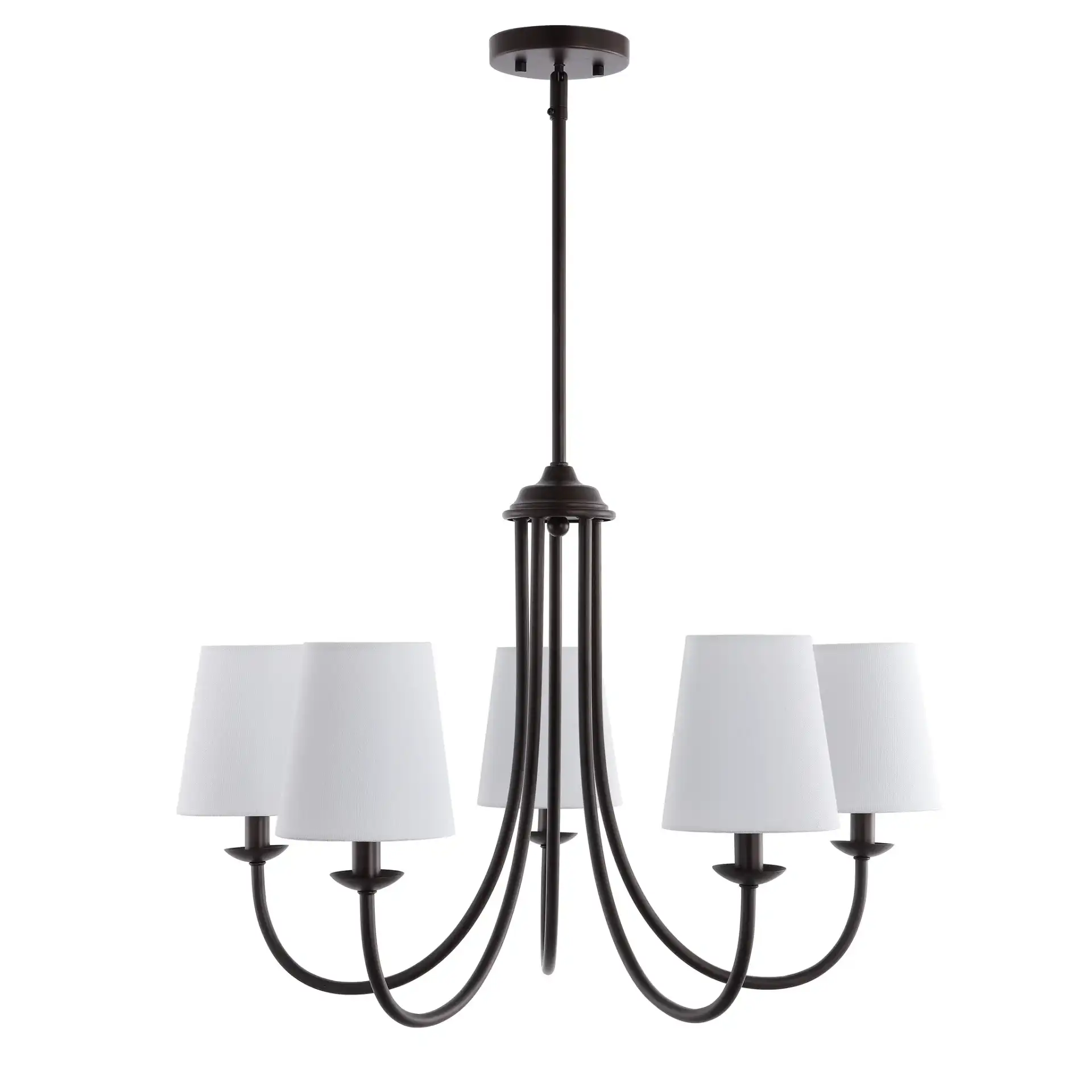 Darryn Five-Light Chandelier in Oil Rubbed Bronze, detail view