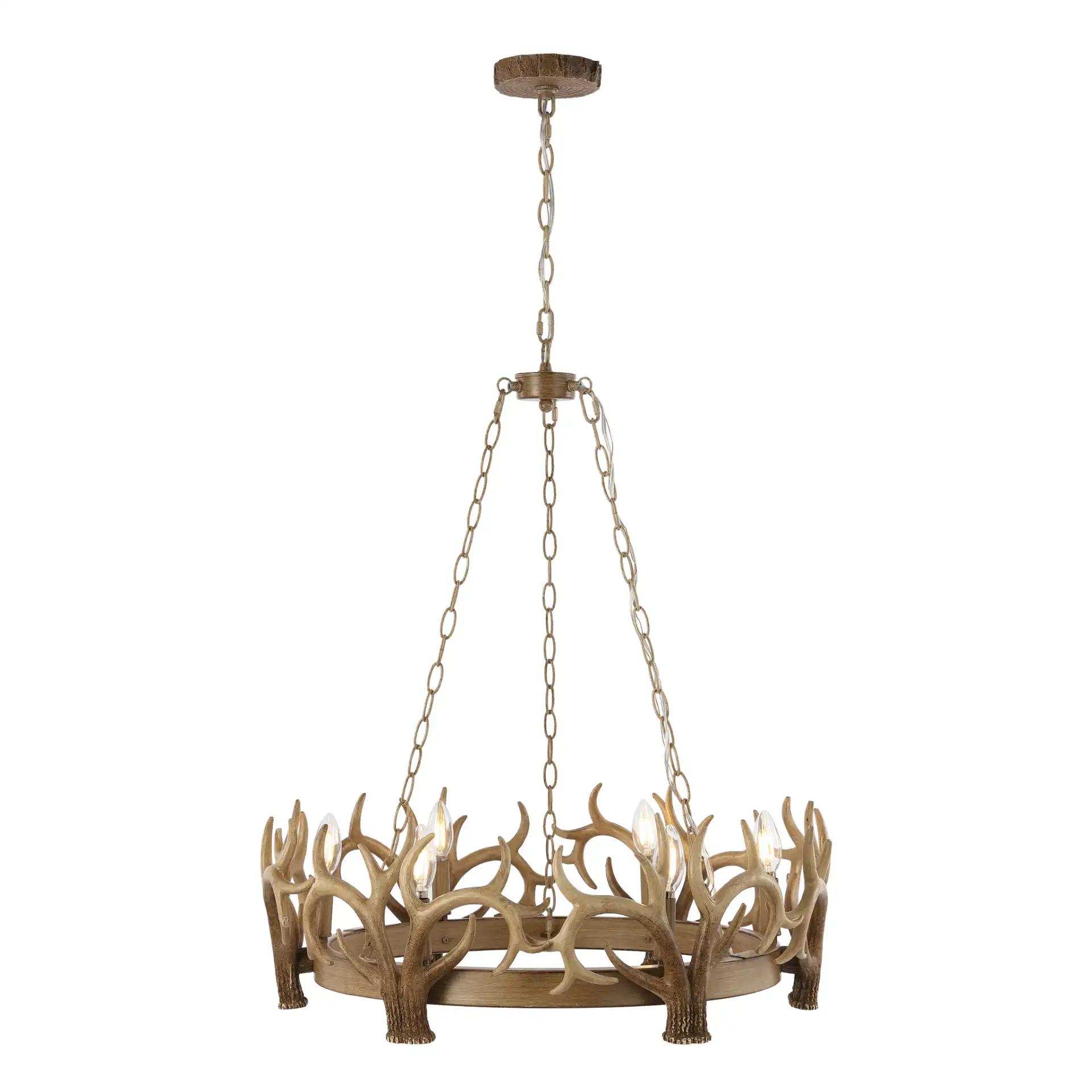 Duriel Six-Light Chandelier in Antique Brown
