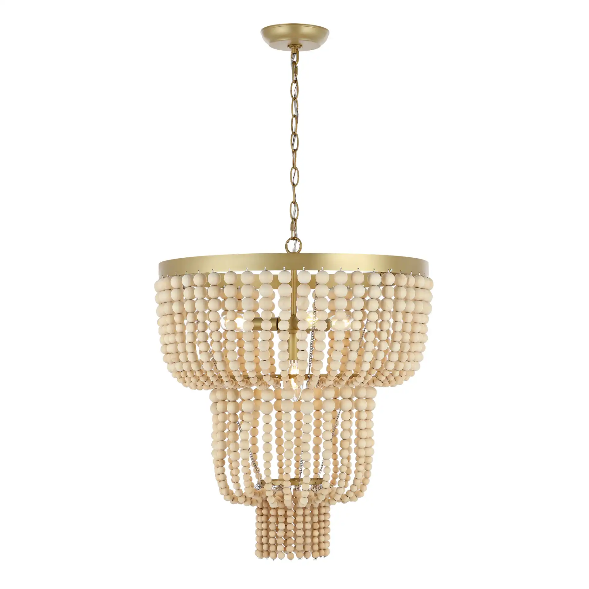 Aleynne Four-Light Chandelier in Brass