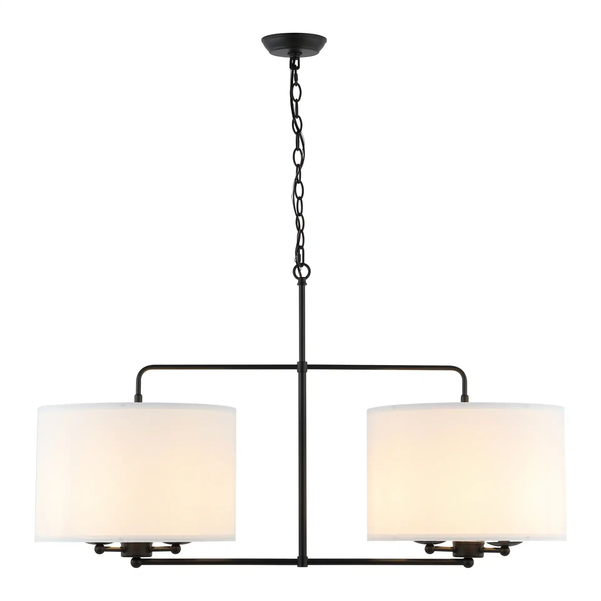 Devney Six-Light Chandelier in Black