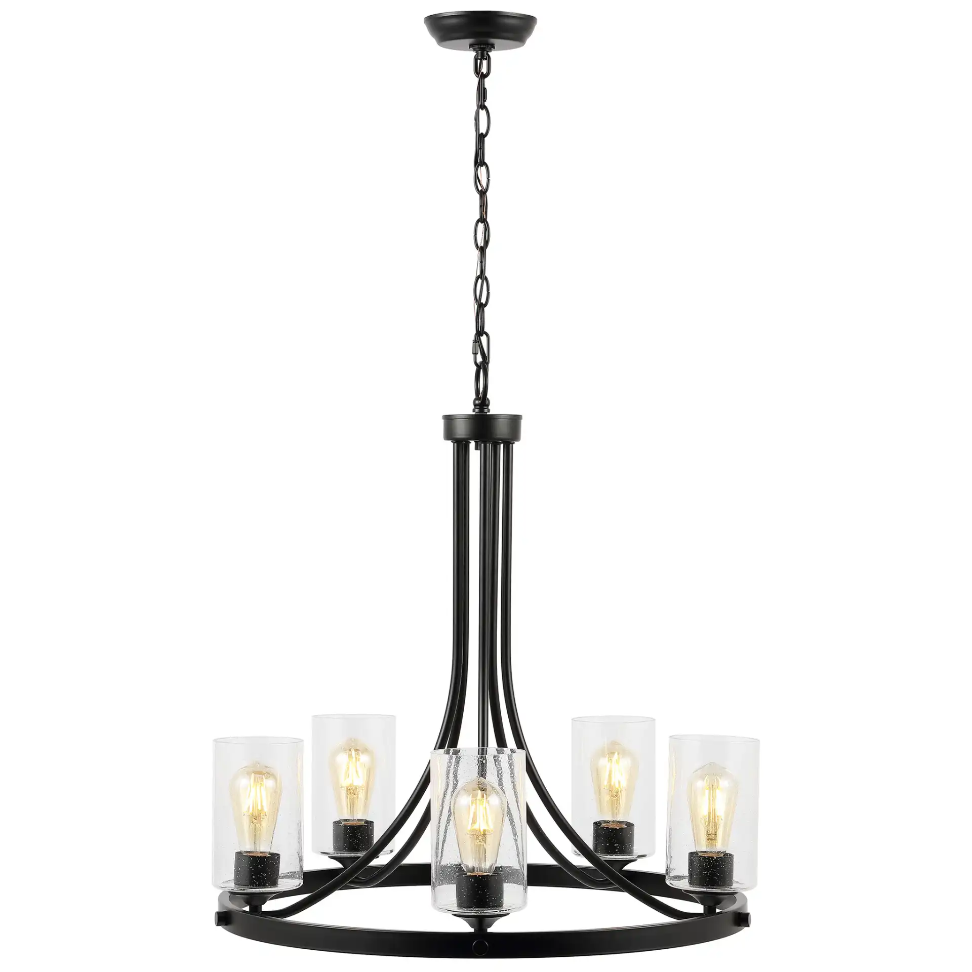 Emersyn Five-Light Chandelier in Black