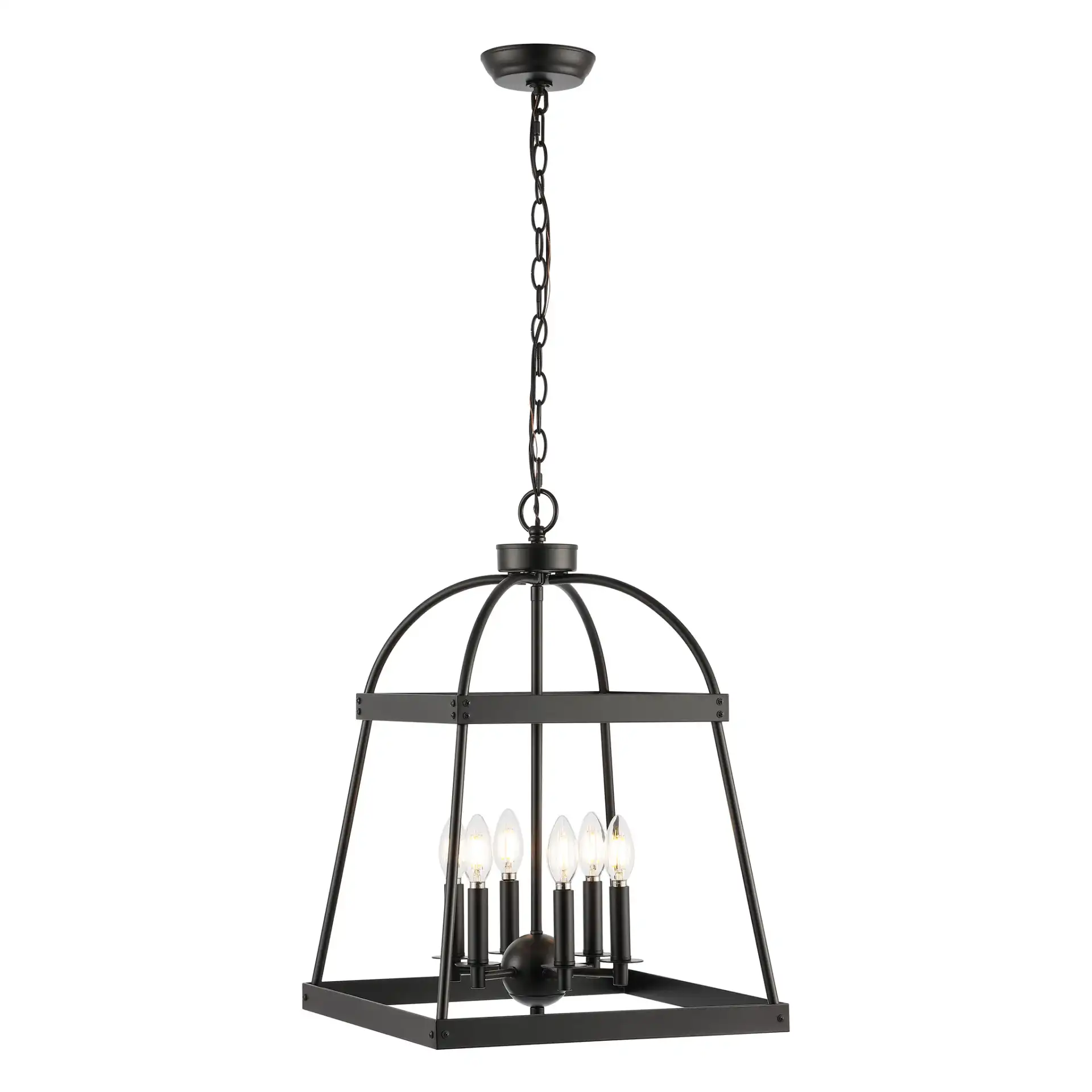 Gracyn Six-Light Chandelier in Black