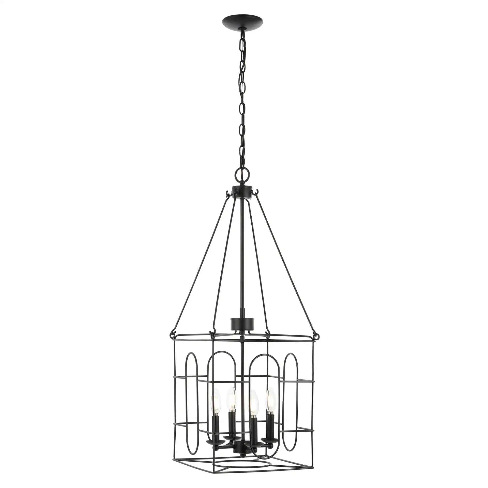 Flatbush Four-Light Chandelier in Black
