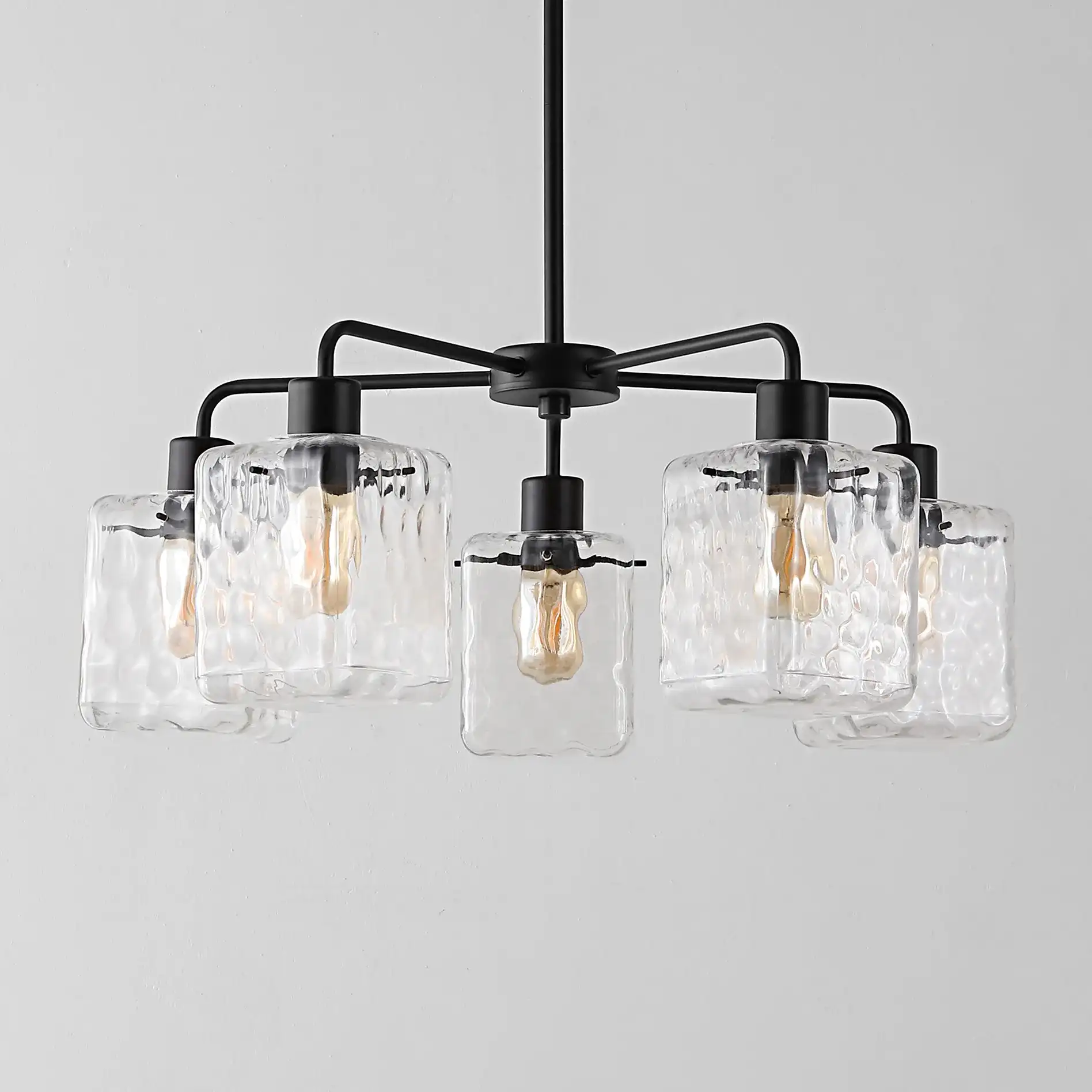Jameson Five-Light Chandelier in Oil Rub Bronze, detail view