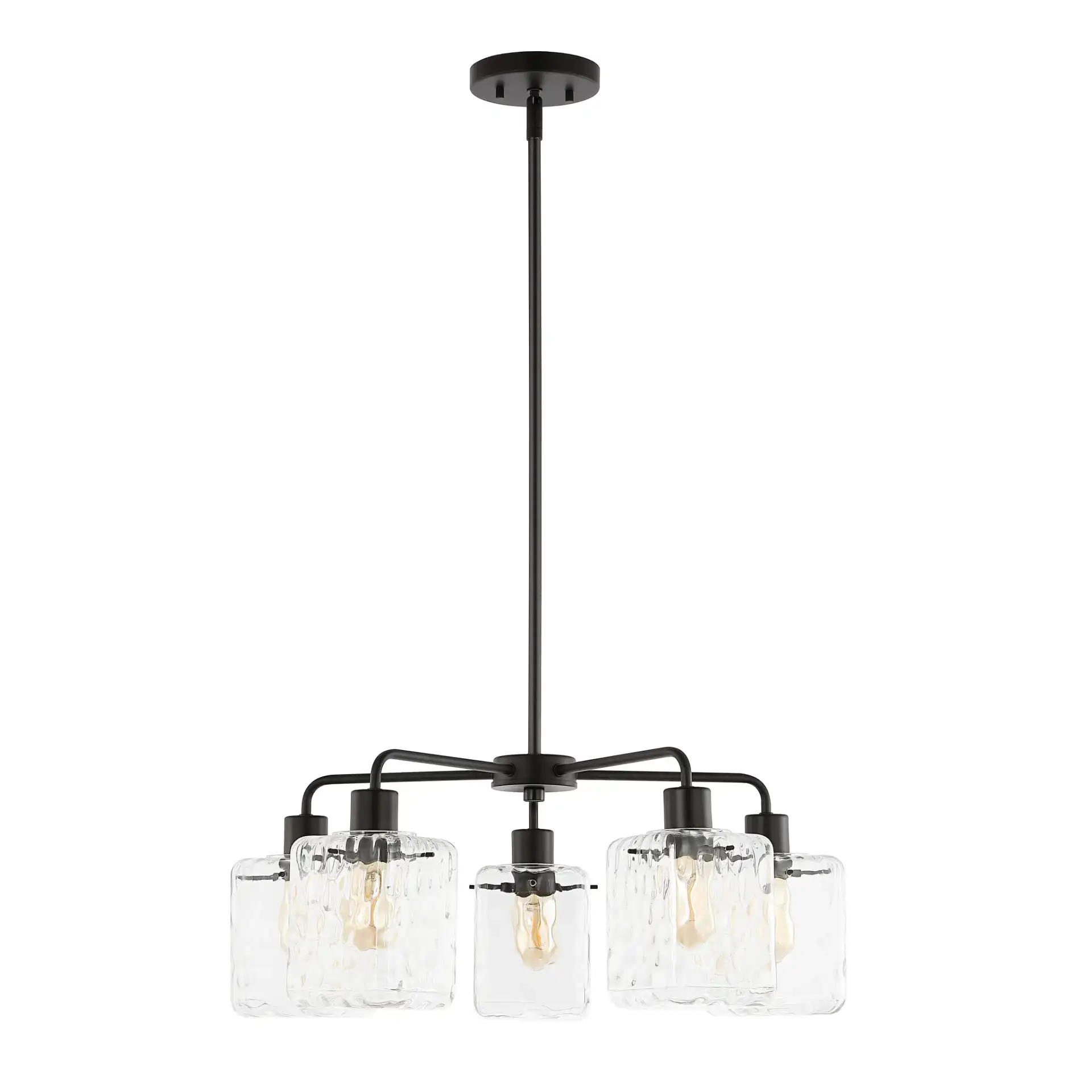 Jameson Five-Light Chandelier in Oil Rub Bronze, detail view