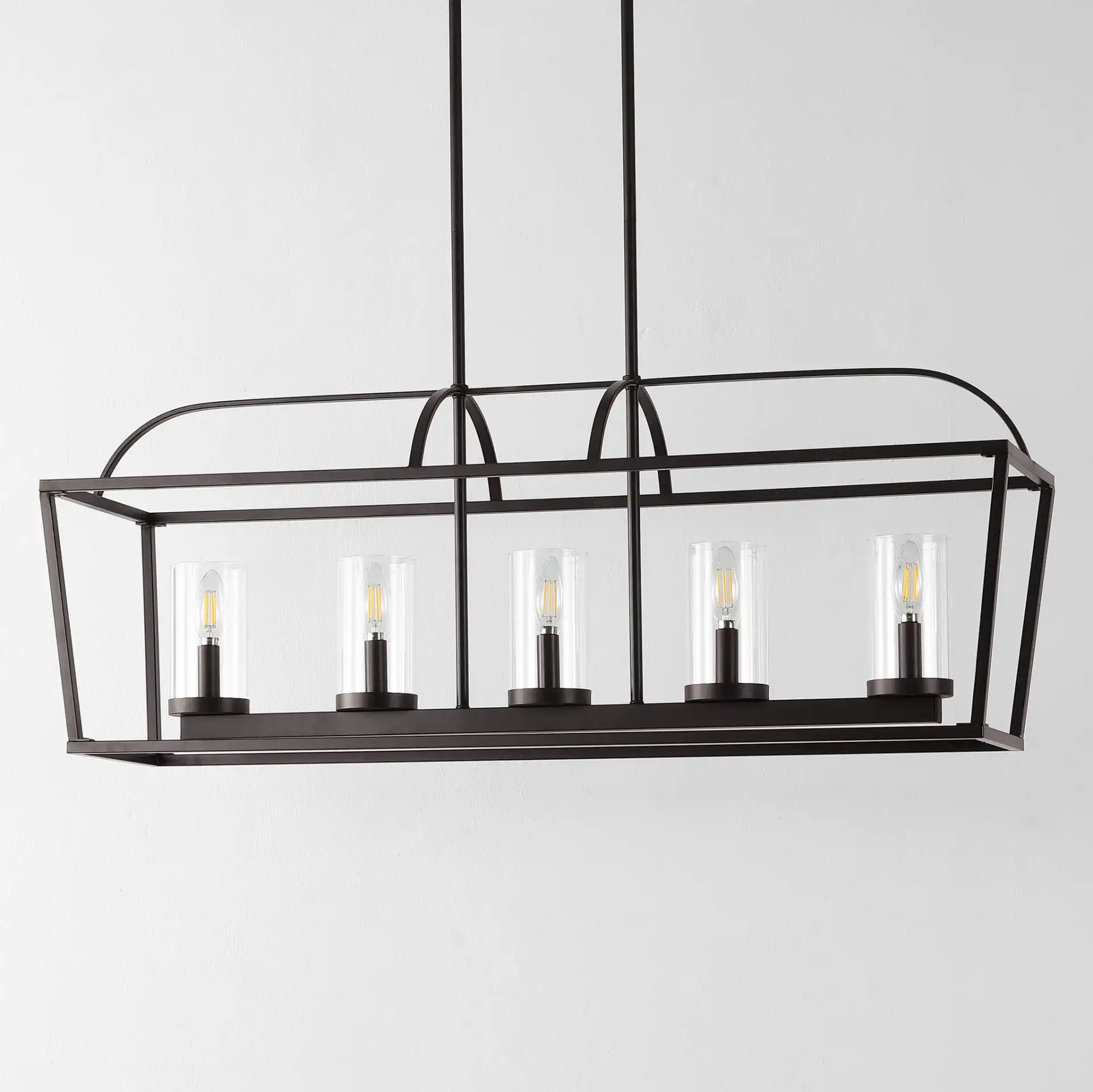 Manning Five-Light Chandelier in Oil Rub Bronze, detail view