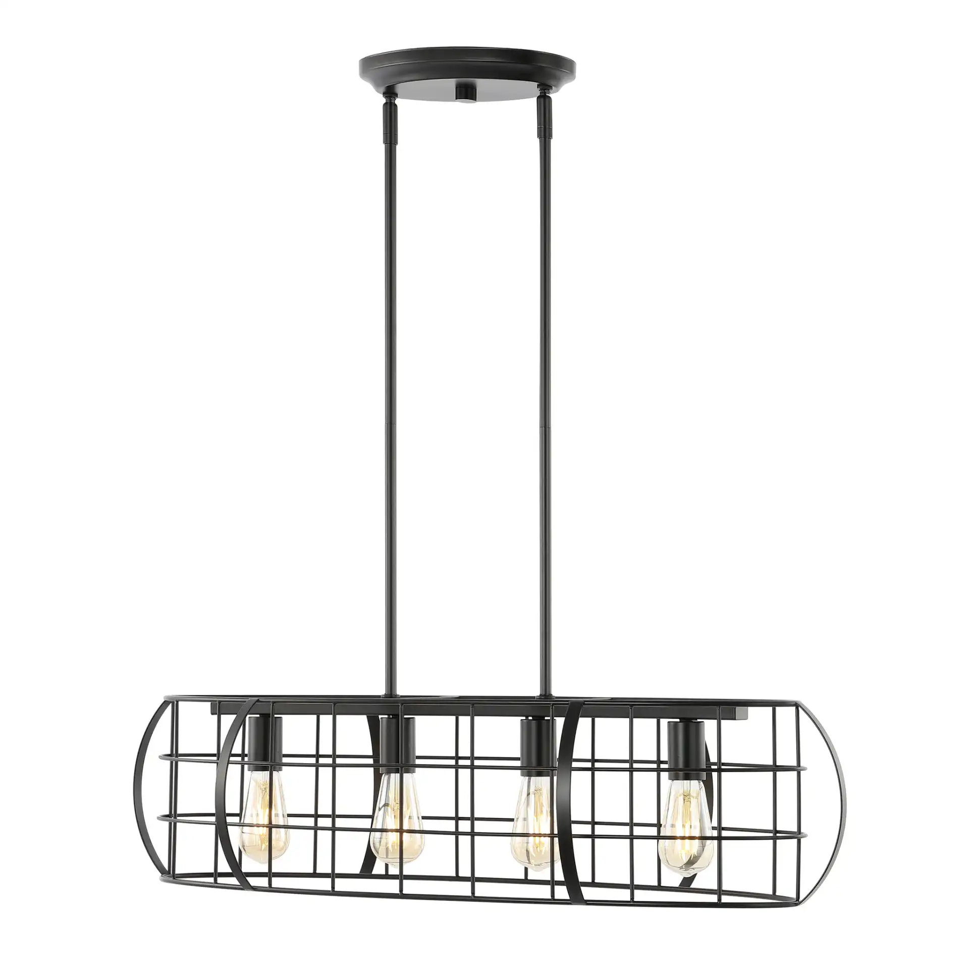 Daxton Four-Light Chandelier in Black